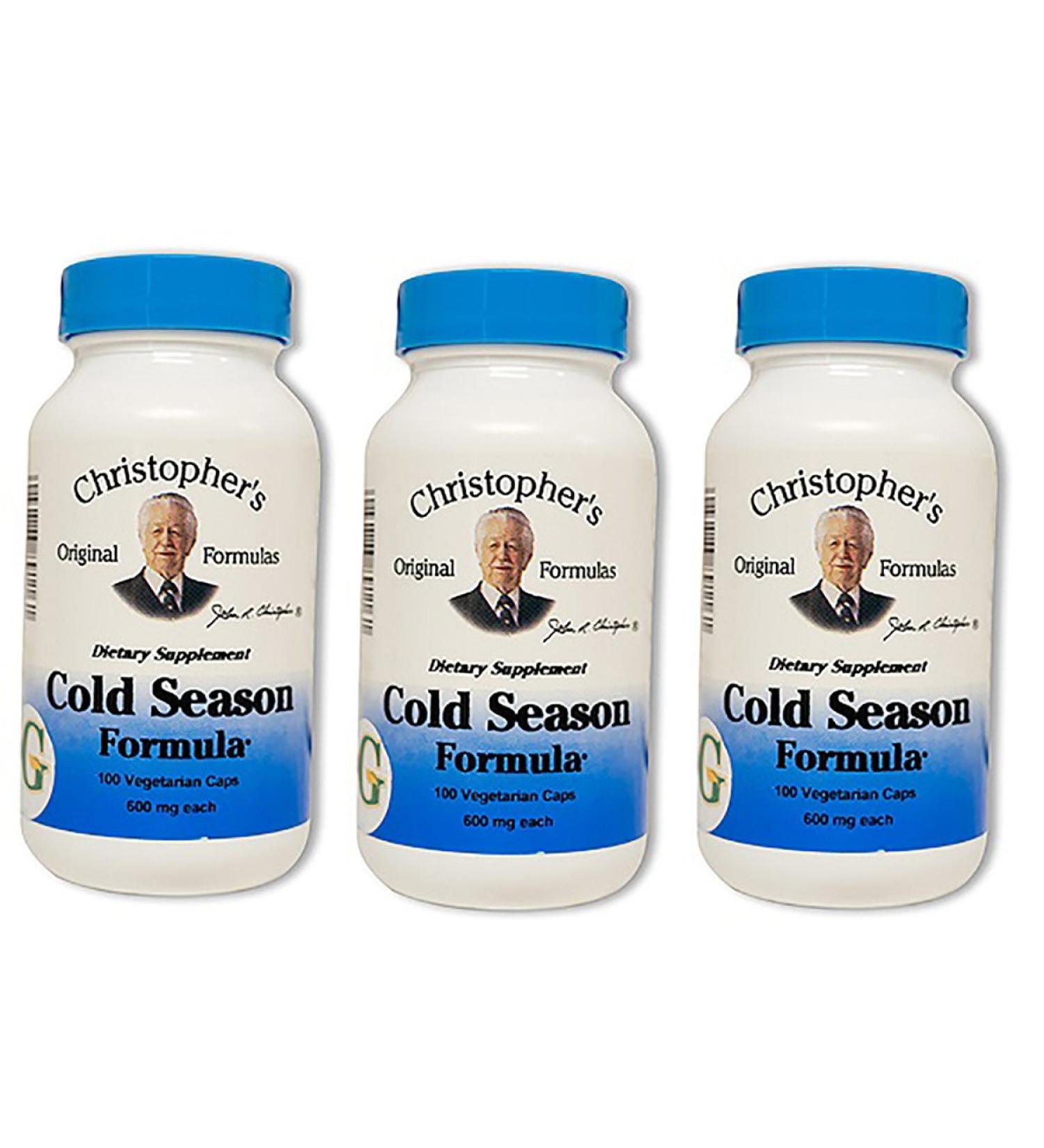 Christopher's Original Formulas Winter Season Formula, 100 Vegetarian Capsules - Pack of 3