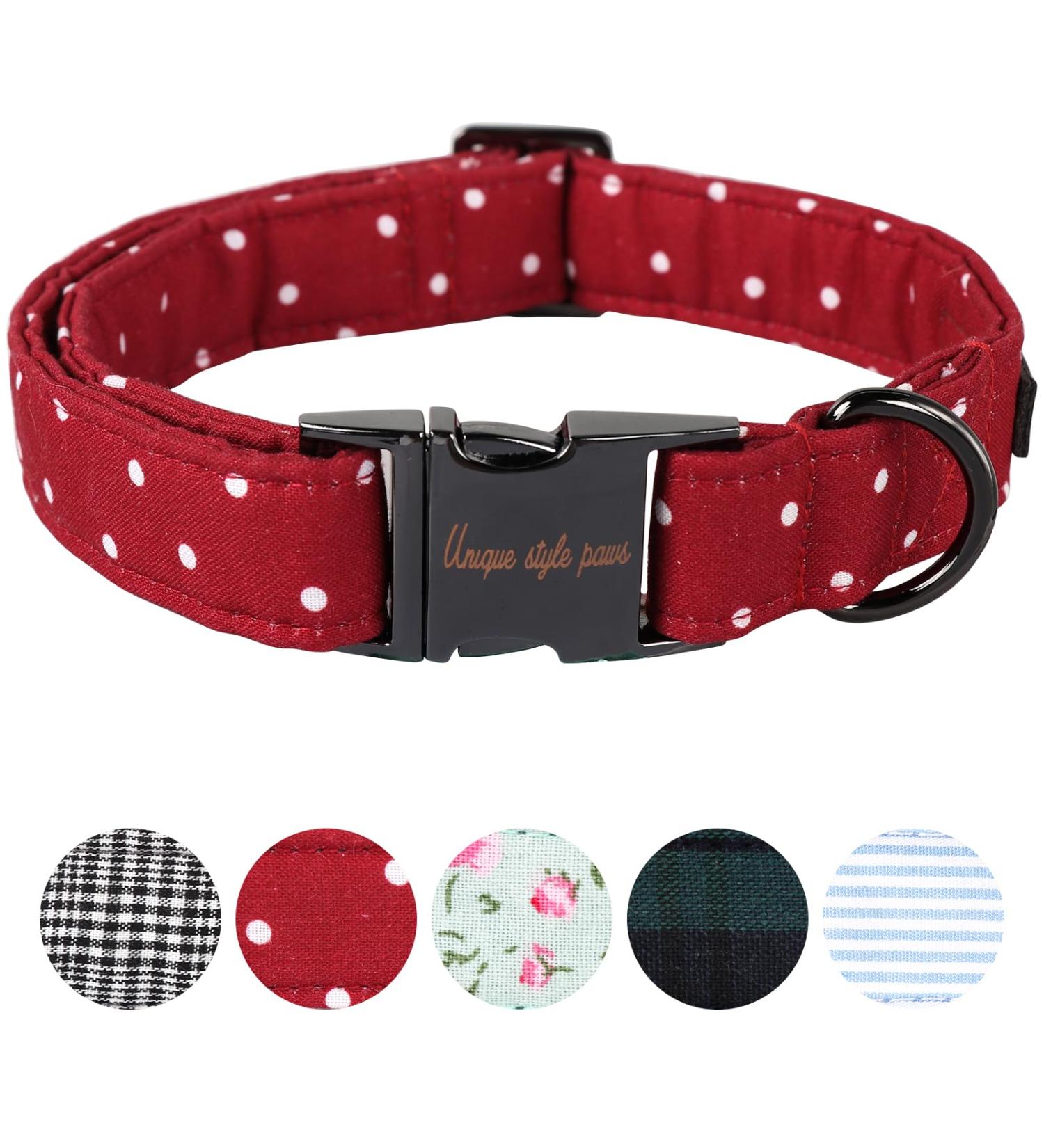 Shop Unique Style Paws Dog Collars - Adjustable Bow Tie Collars for Small Medium Large Dogs | XS-XL L RD - International Shipping Available! - Buy Online on GoSupps.com