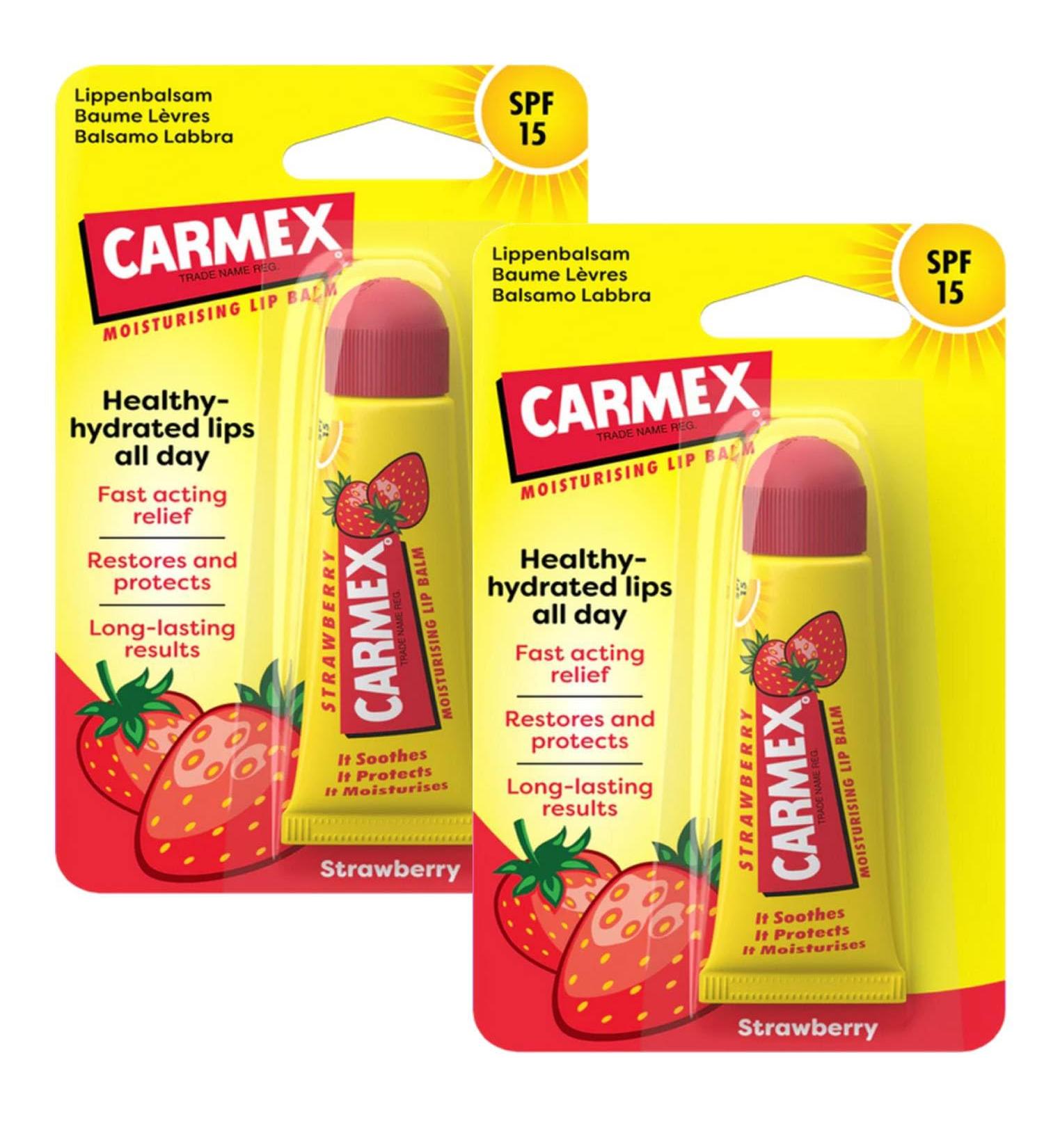  Carmex Carmex Strawberry Lip Balm Moisturizing Spf 15 2 Units - Buy Online on GoSupps.com
