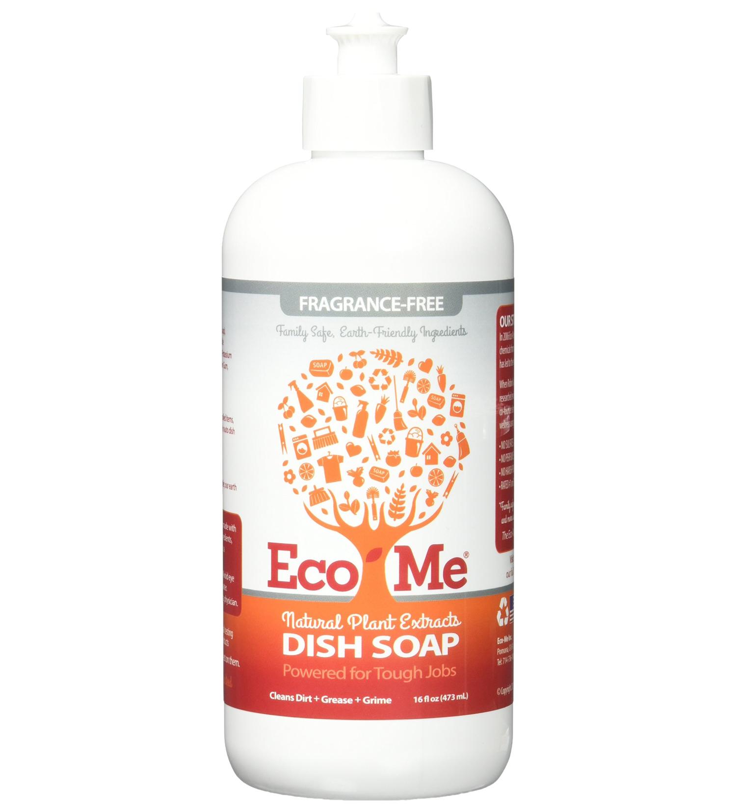 Eco Me Natural Environmentally Friendly Dish Soap - Fragrance Free 16 oz | Eco-Friendly Cleaning Solution - Buy Online on GoSupps.com