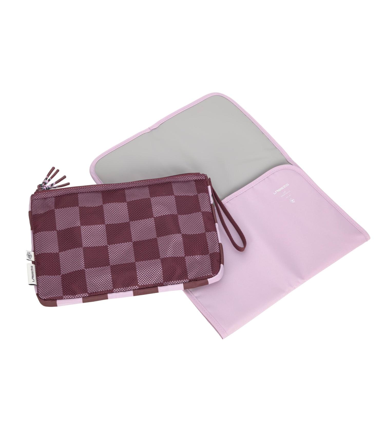 L SSIG Baby Diaper Bag with Changing Mat - Casual Organizer for On-the-Go in Deep Red/Lavender Dark Red | International Shipping Available - Buy Online on GoSupps.com