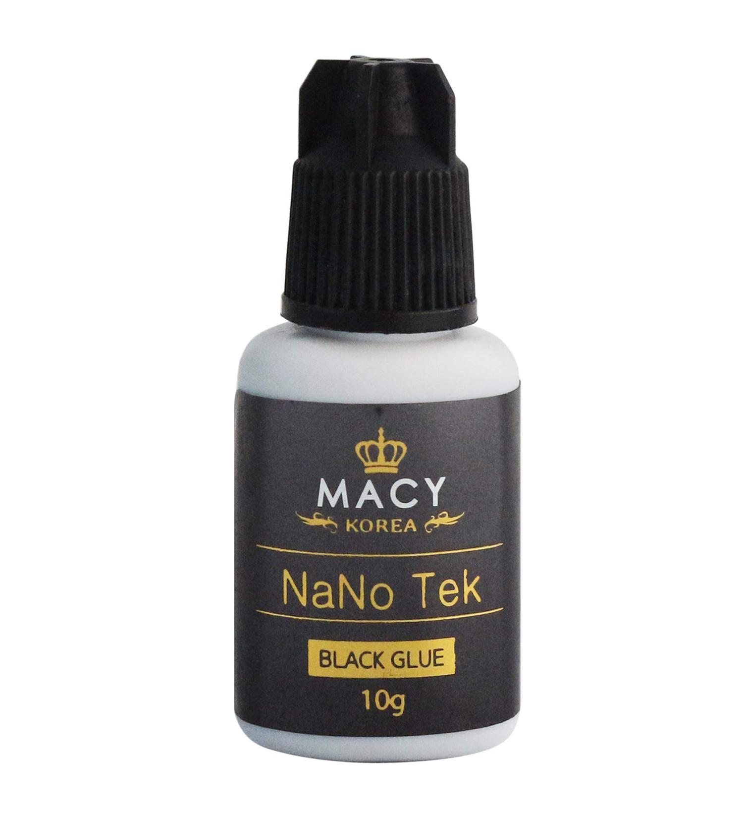 Macy Eyelash Glue Nanotek - Fast Drying (1-2 Sec) Black 10ml | 6-7 Weeks Hold | Professional Eyelash Extensions - Buy Online on GoSupps.com