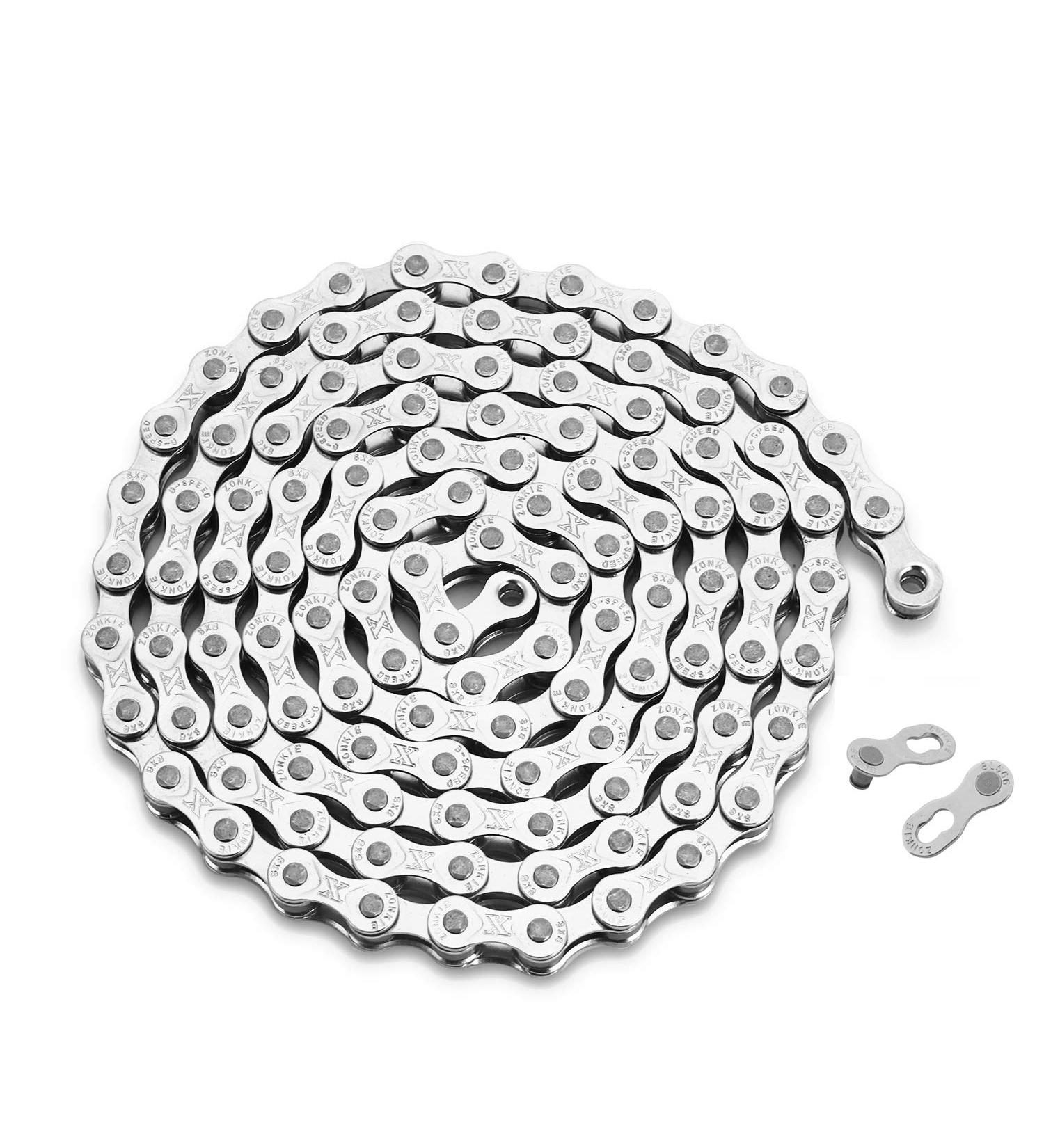 ZONKIE 6/7/8 Speed Bike Chain - 116 Links, 1/2 x 3/32 Inch - Buy Online on GoSupps.com