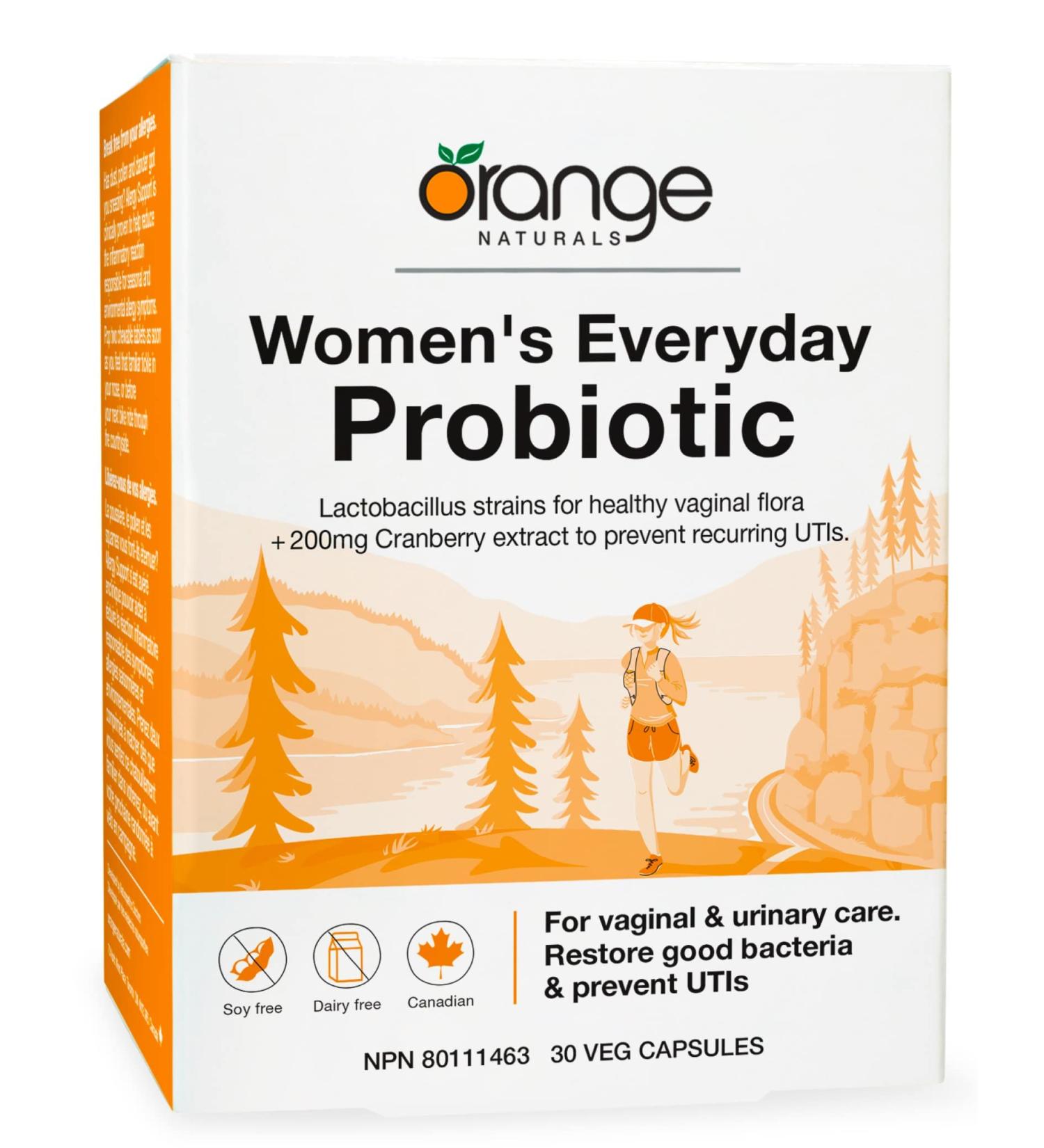 Orange Naturals - Women's Everyday Probiotic 30 Caps - Probiotic Supplement with Lactobacillus Acidophilus and Rhamnosus for Gut PH and Vaginal Balance - Probiotics for Women 30 count (Pack of 1) - Buy Online on GoSupps.com