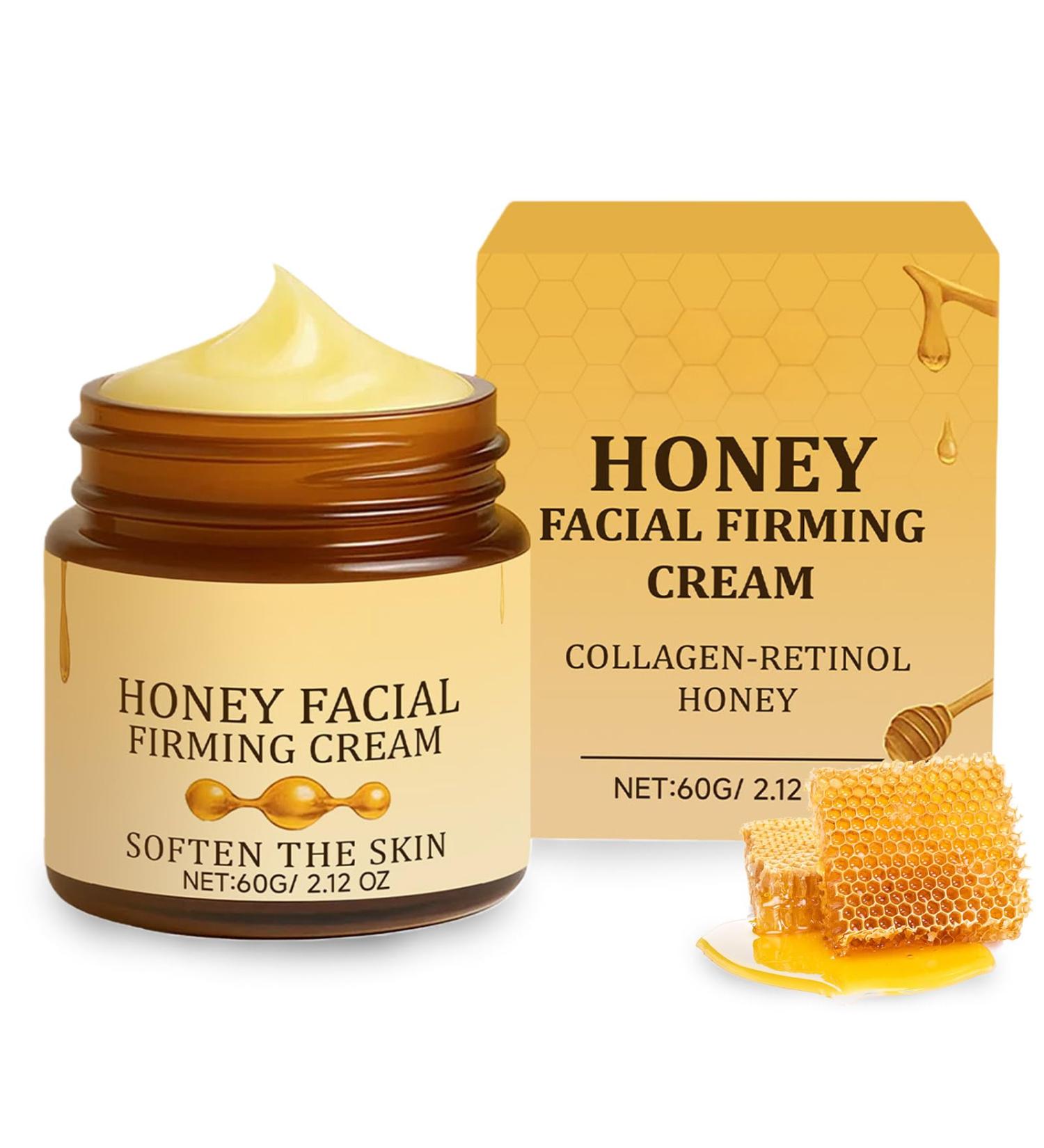 CLY AMS Honey Face Cream Honey Balm Hydrating Facial Moisturizer for Face & Dry Skin Skin Care Soft Moisturizing Lotion for Women Aging & Sensitive Skin 60g/2.12oz - Buy Online on GoSupps.com