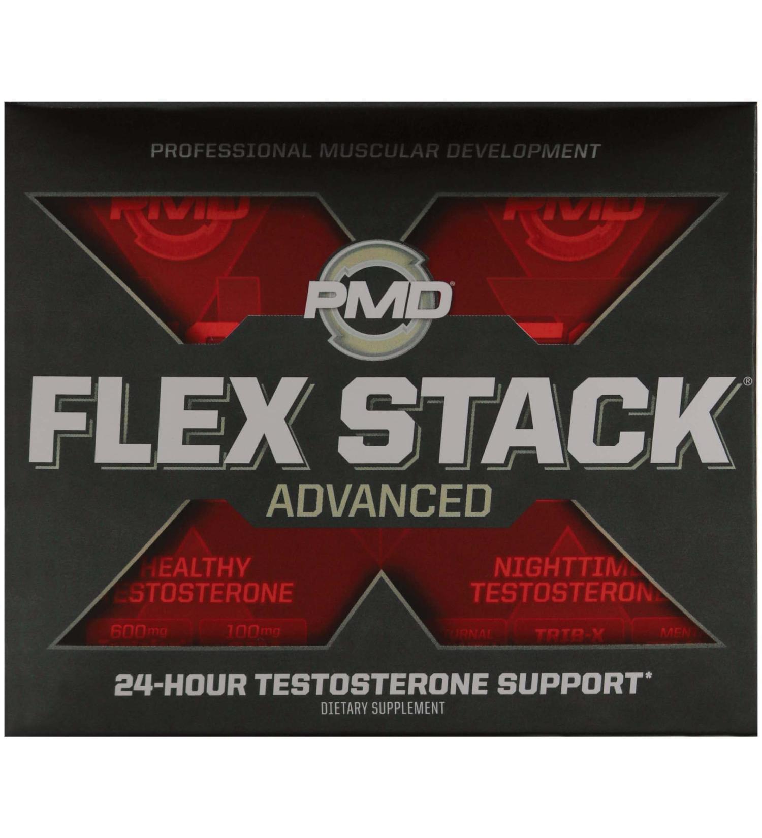 PMD Sports Flex Stack - Advanced 24-Hour Testosterone Booster for Lean Muscle Growth Strength Recovery & Libido - Buy N-Test 600 & Z-Test Online - Buy Online on GoSupps.com