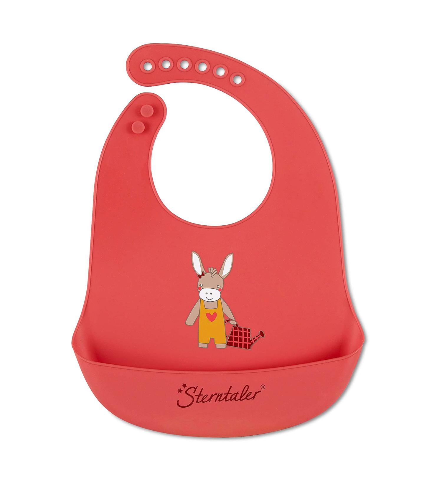 Sterntaler Silicone Bib Emmilius Green & Emmily Red - Durable Easy-Clean Baby Feeding Bib | International Shipping Available - Buy Online on GoSupps.com