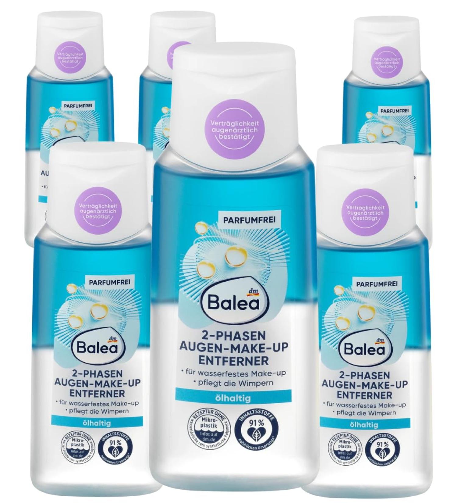 Balea Eye Make-up Remover by Balea pack of 6 (6 x 100 g)