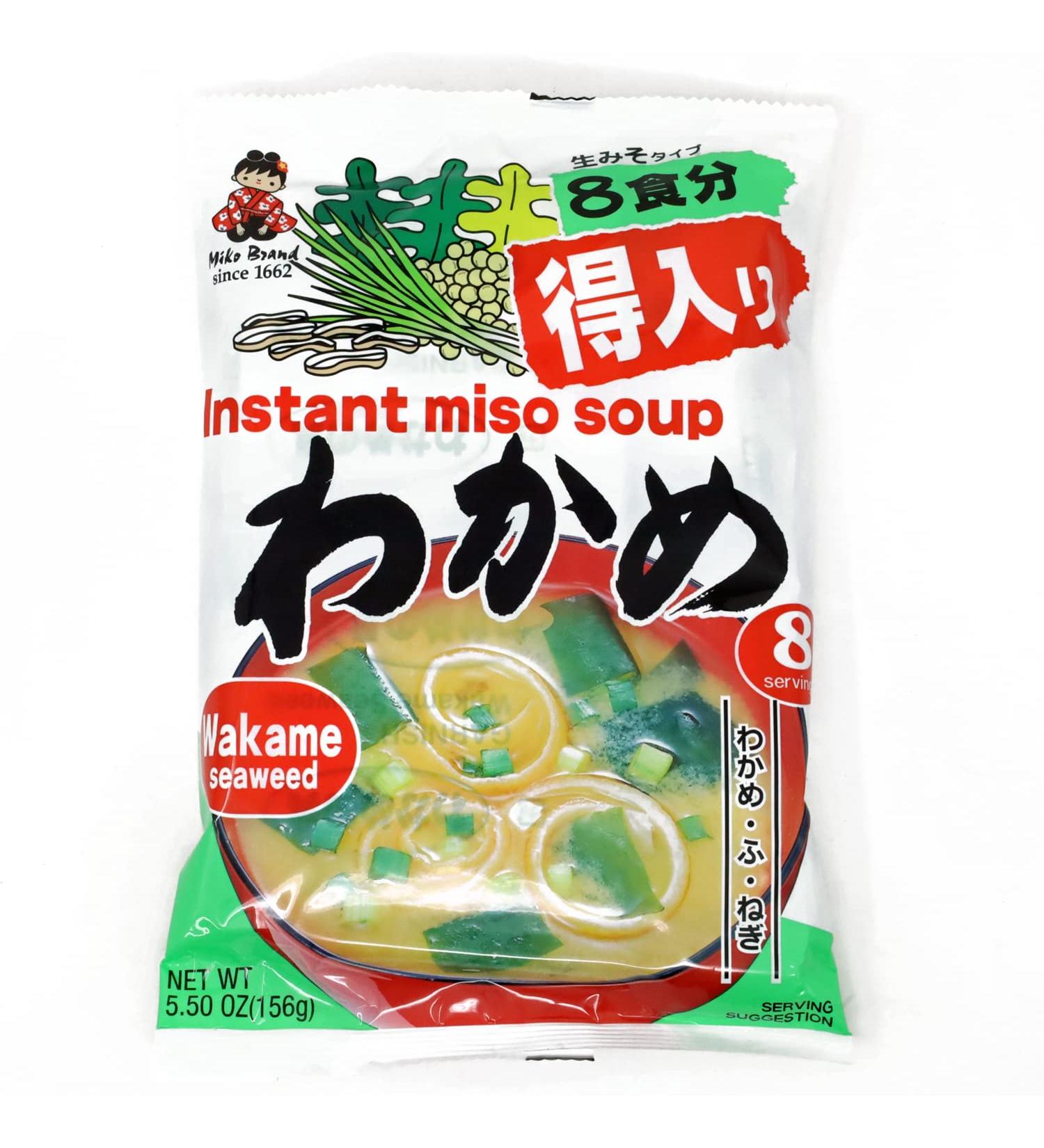 Miko Instant Wakame Miso Soup 5.5oz - Authentic Japanese Flavor - Buy Online on GoSupps.com