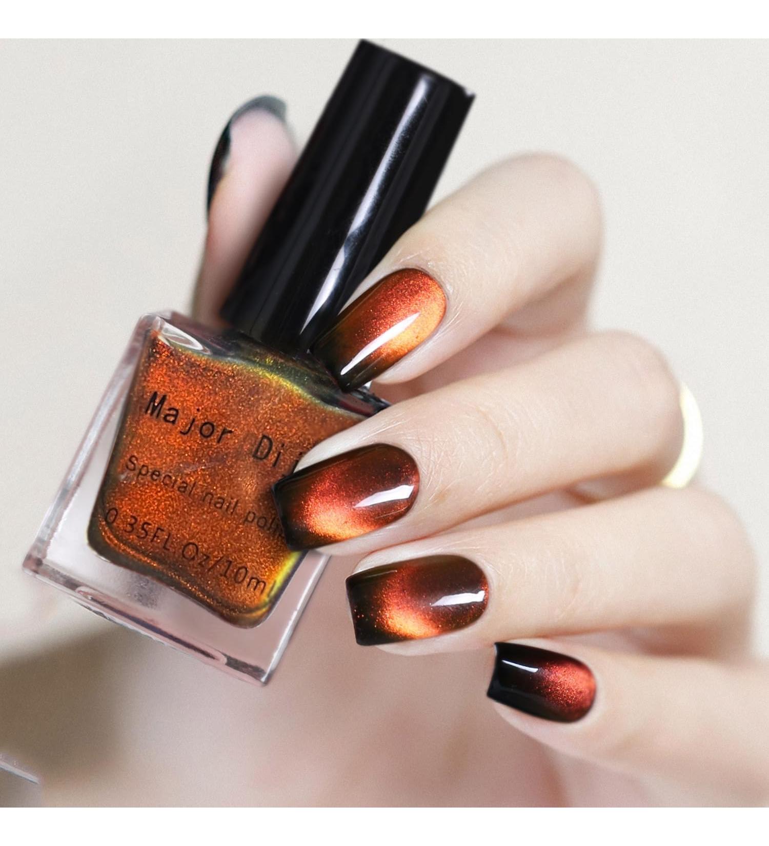 Cat Eye Nail Polish Quick Dry Glitter Nail Polish (06) Starry Sky Brown - Buy Online on GoSupps.com