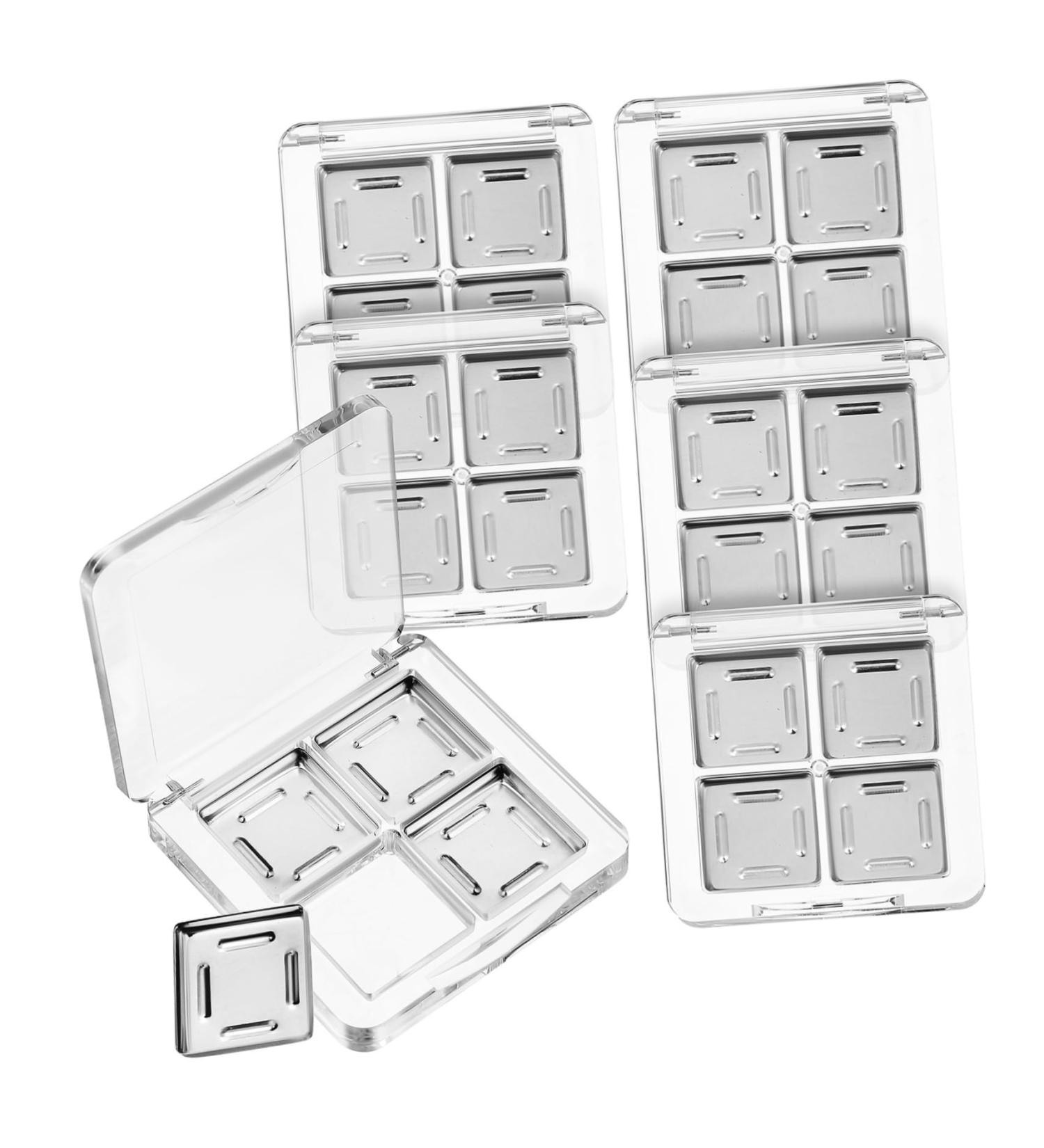  minkissy minkissy 6 Piece Empty Eyeshadow Palettes Transparent Square Makeup Tray for Lipstick Highlighters Organize Your Makeup with Style - Buy Online on GoSupps.com