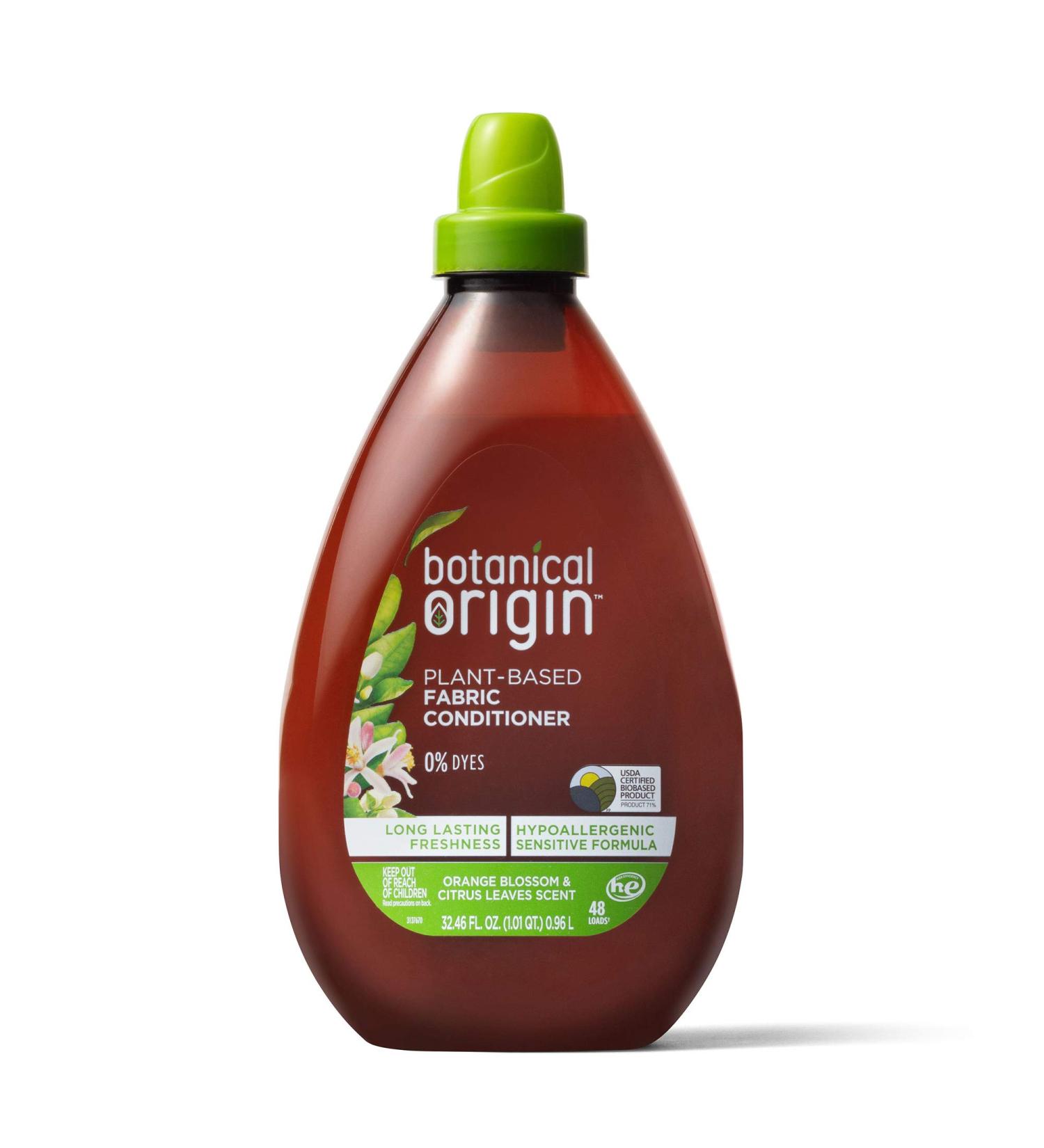 Botanical Origin Hypoallergenic Fabric Softener - Paraben-Free Orange Blossom Citrus Scent - 32.46 oz (48 Loads) - Buy Online on GoSupps.com