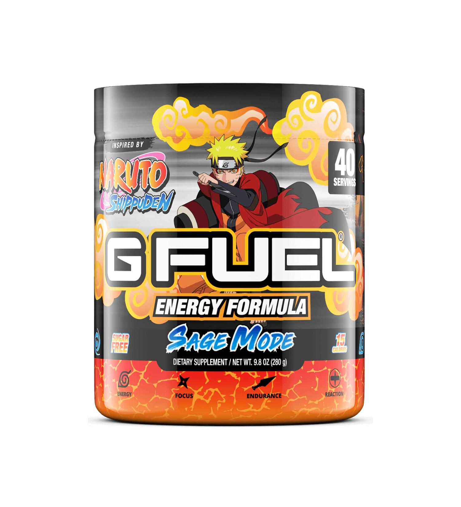G Fuel Sage Mode Elite Energy Powder Inspired by Naruto Shippuden, 9.8 oz (40 Servings)