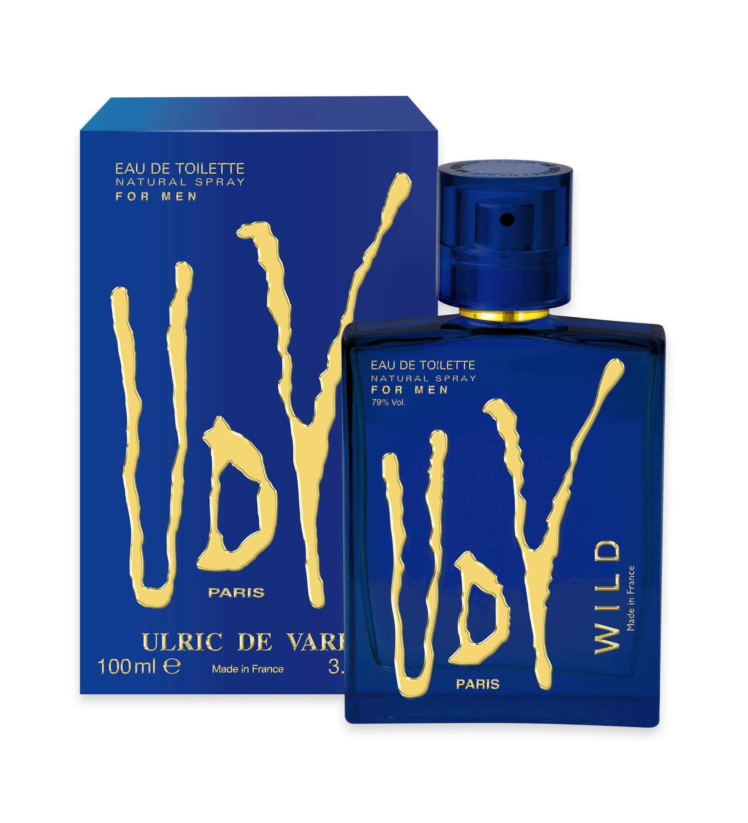 Ulric De Varens Wild Eau De Toilette for Men - Young Energetic and Confident- Bold and Fearless Notes of Rosemary Elemi Patchouli and Sandalwood-Make an Unforgettable Impression - 3.4 Fl Oz - Buy Online on GoSupps.com