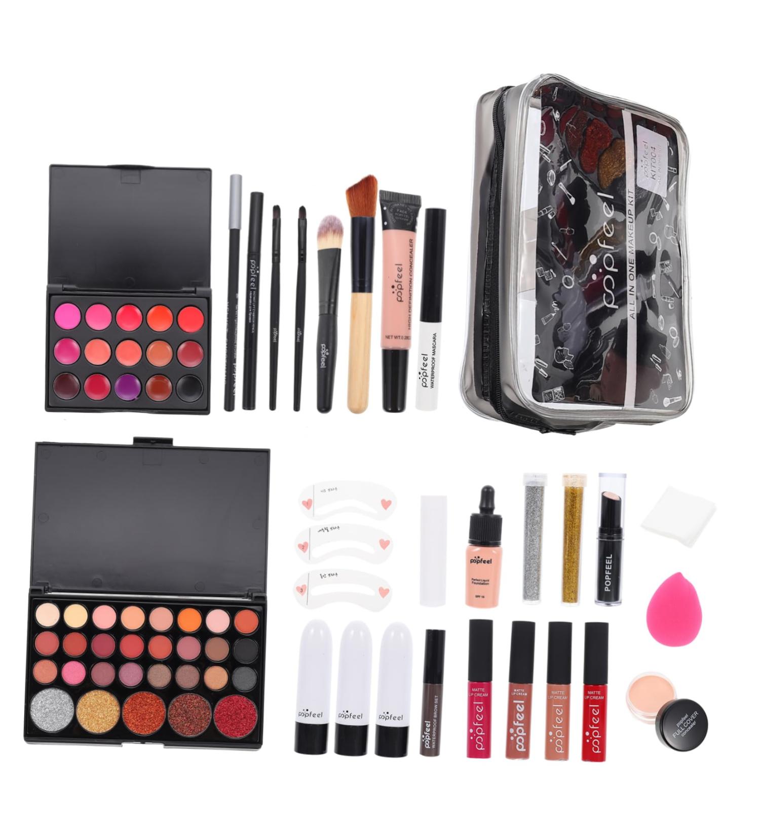 Angoily 3 Sets Women's Makeup Set Women Cosmetics Supplies Lady Lip Gloss Professional Foundation Blush Cosmetic Bag Multi-purpose Makeup Kit Combination Student Box Abs - Buy Online on GoSupps.com