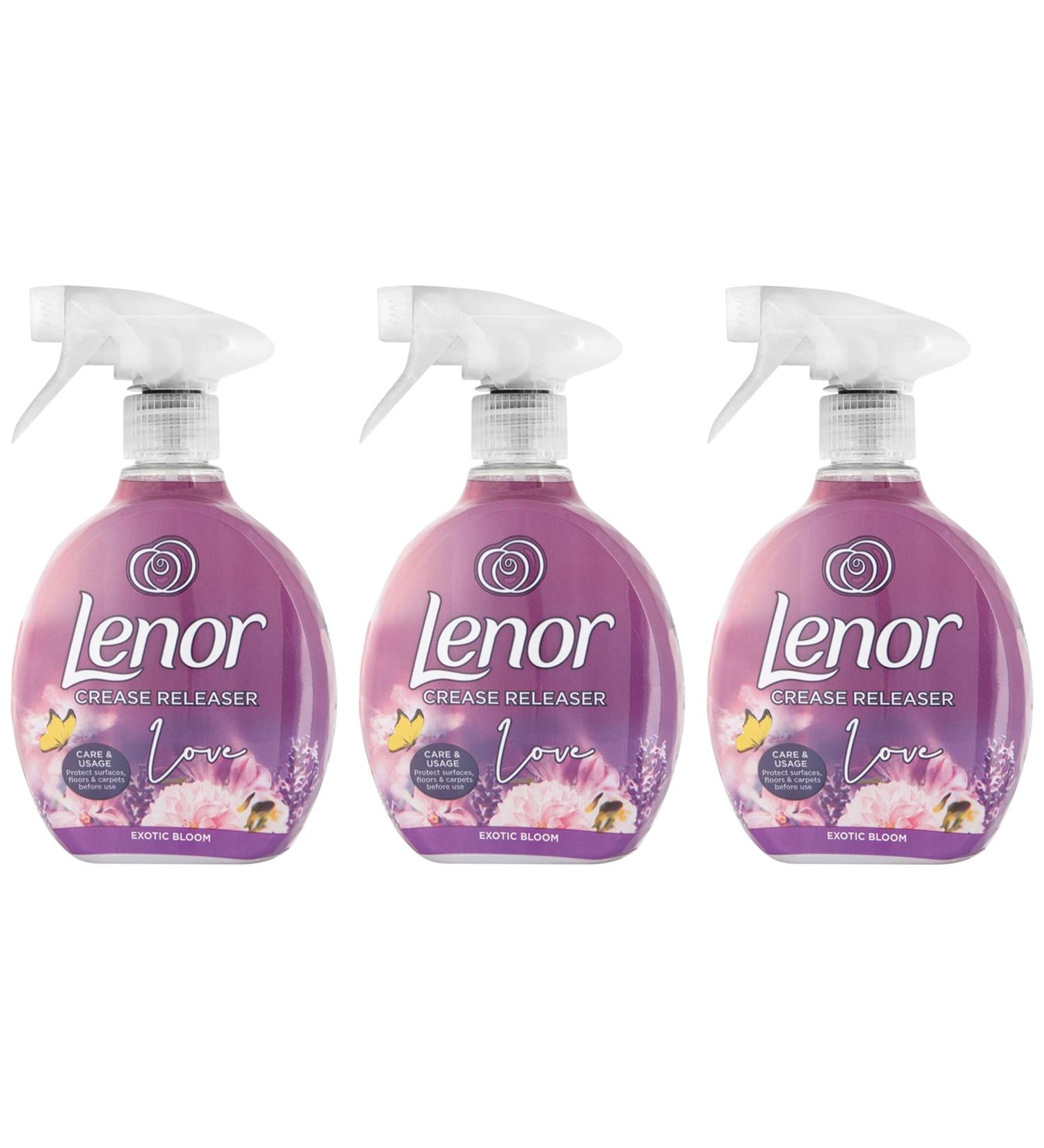 Lenor Crease Releaser Spray Removes Creases in Fabric Exotic Bloom Scent 3Pk 3 x 500ml 500 ml (Pack of 3) - Buy Online on GoSupps.com