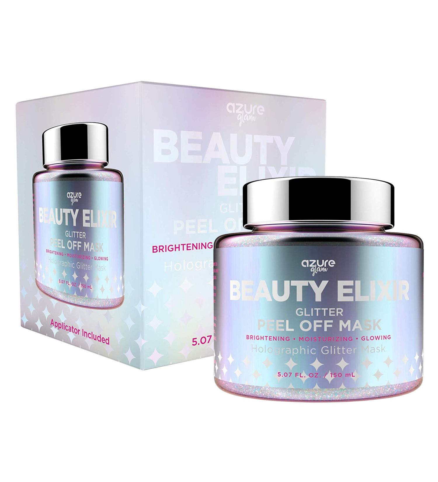 AZURE Beauty Elixir Holographic Peel Off Face Mask | Moisturizing & Anti-Aging | Reduces Wrinkles Acne Scars & Blackheads | 150mL / 5.07 fl.oz - International Shipping Available - Buy Online on GoSupps.com