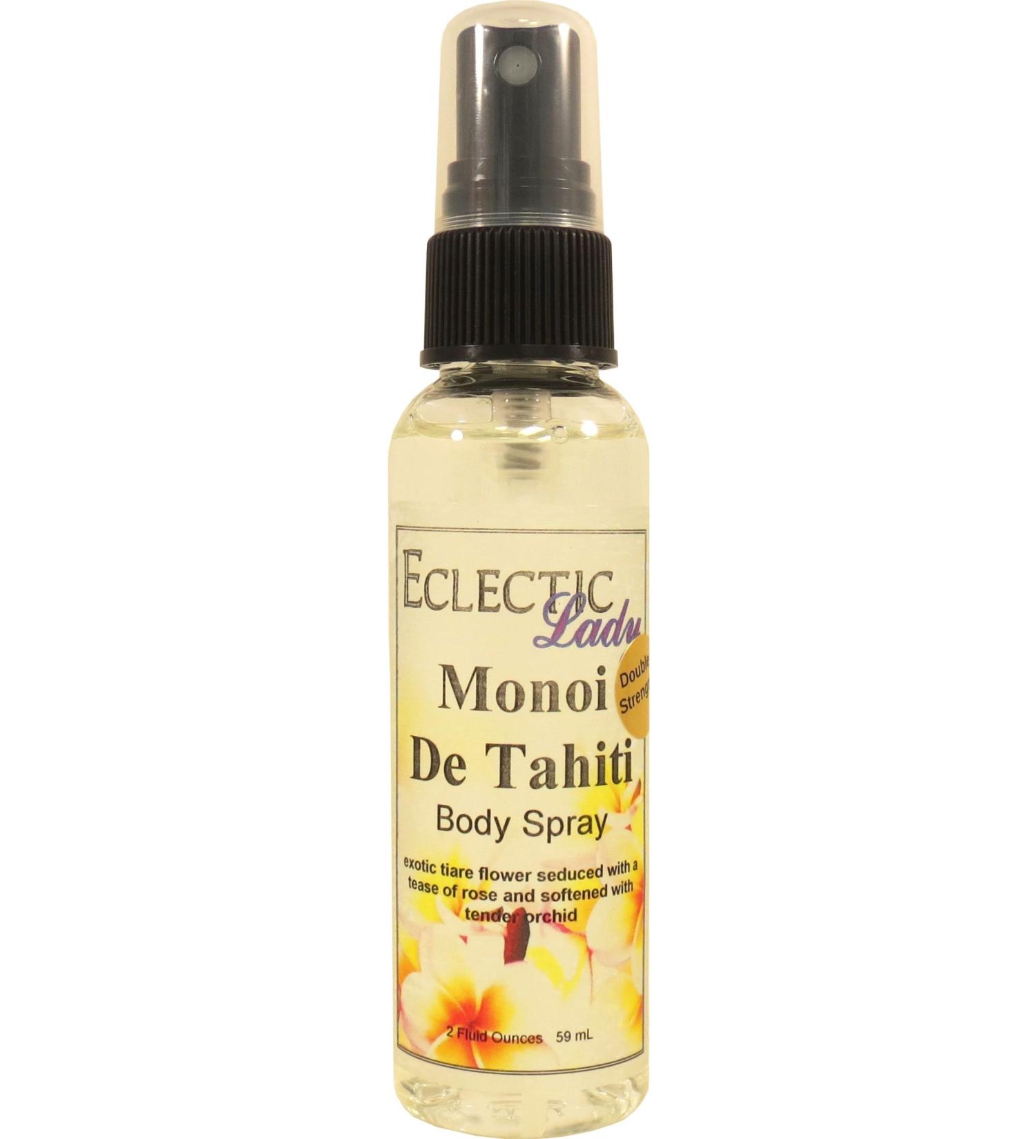 Monoi de Tahiti Body Spray (Double Strength) 2 ounces Body Mist for Women with Clean Light & Gentle Fragrance Long Lasting Perfume with Comforting Scent for Men & Women Cologne with Soft Subtle 2 Fluid Ounces (Double Strength) - Buy Online on GoSupps.com
