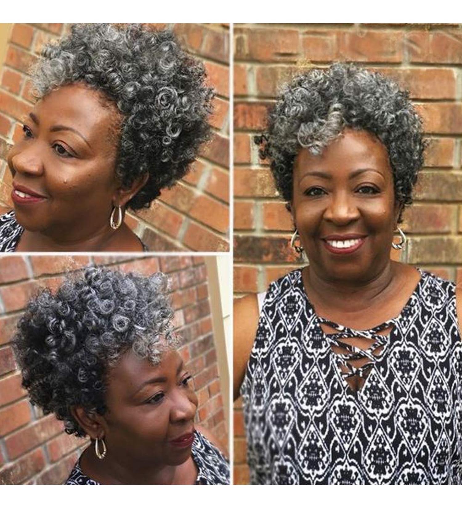 MIMAN 10 Inch Short Saniya Curls Crochet Hair 5-Packs, Black Mix Grey - Synthetic Braiding Hair for Black Women - Buy Online on GoSupps.com