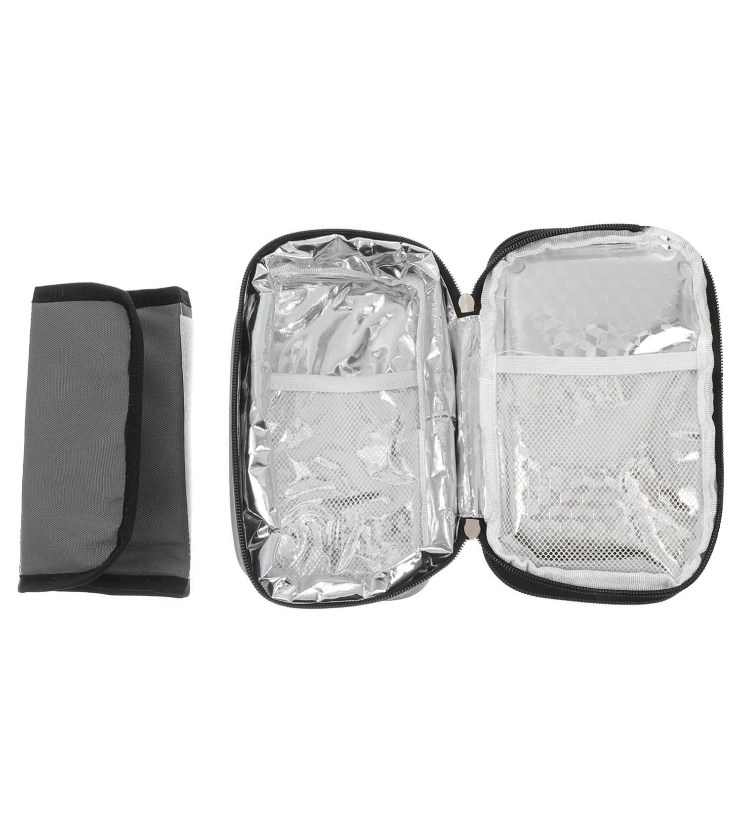 Healifty Insulin Cooler Storage Bag - Practical Medicine Organizer for Diabetic Travel - Grey Travel Tote Bag - Buy Online on GoSupps.com