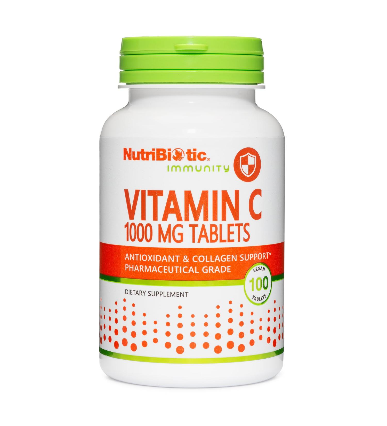 NutriBiotic - Vitamin C 1000 Mg Tablets 100 Count | Essential Immune Antioxidant & Collagen Support Supplement | Pharmaceutical Grade L-Ascorbic Acid | Vegan Non-GMO & Gluten Free - Buy Online on GoSupps.com