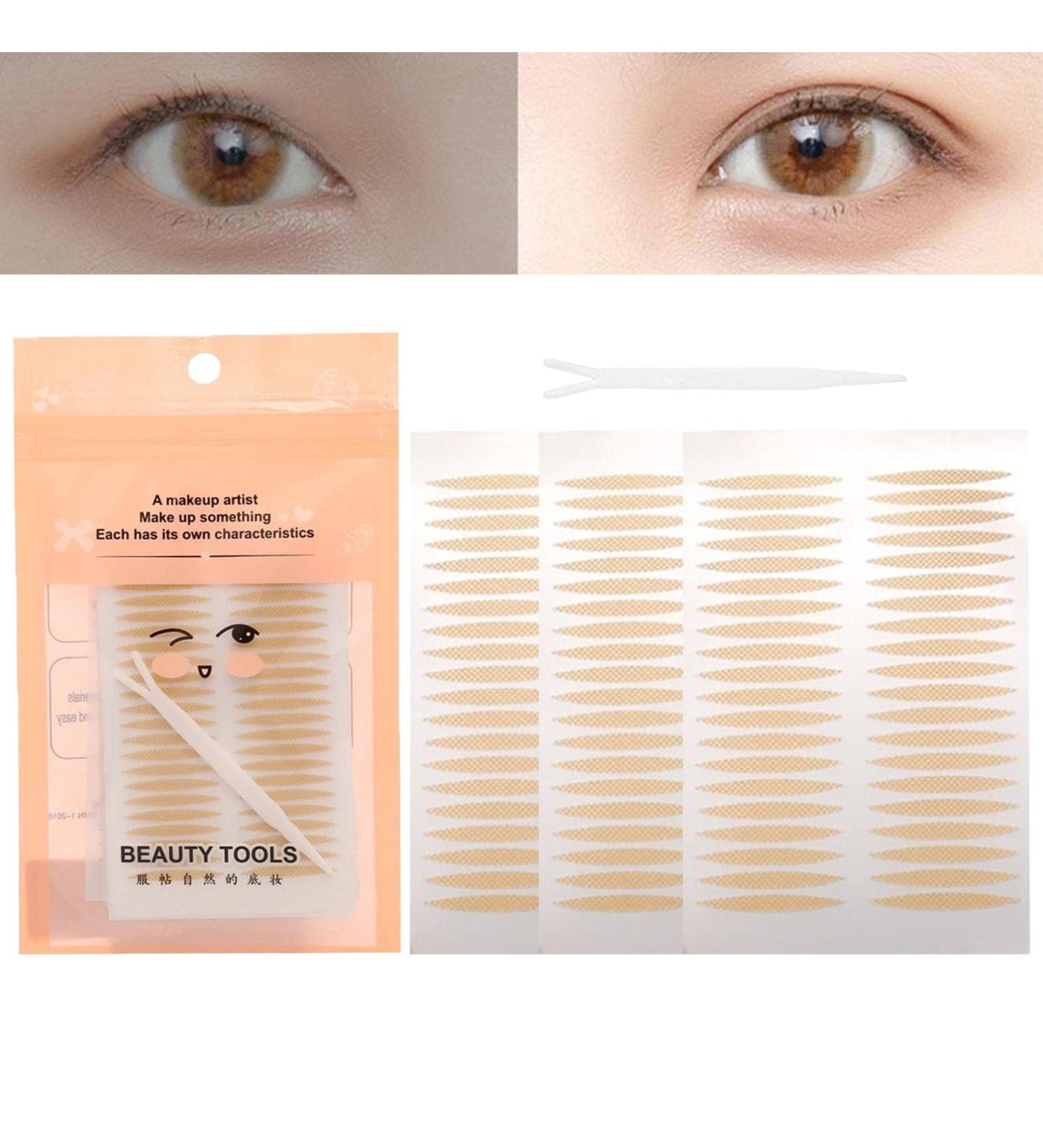 Eyelid Tape - Invisible Double Eyelid Tape | Lace Eyelid Lifter Strips Natural Fiber Waterproof Eye Lid Stickers for Droopy Lids - Buy Online on GoSupps.com