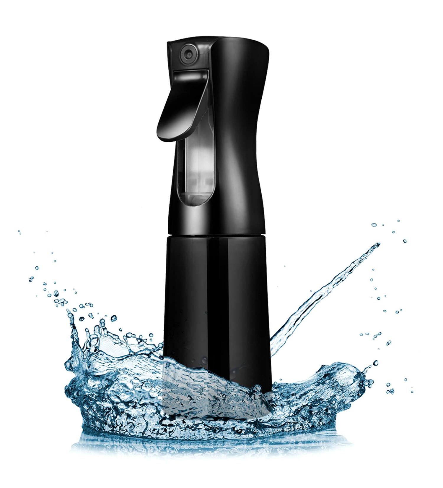 LSAIFATER Continuous Water Mist Hair Spray Bottle 160ml - Perfect for Hairstyles Plants & Cleaning - Black - Buy Online on GoSupps.com