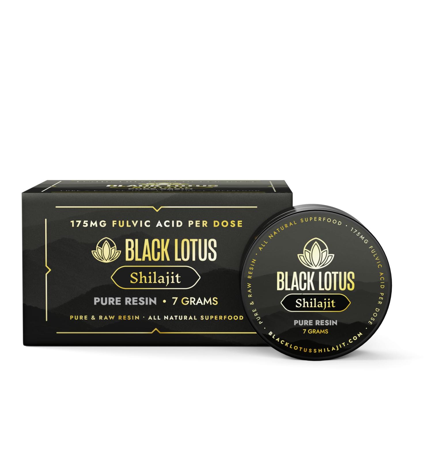 Black Lotus Pure Shilajit Resin 7g 100% Pure Natural Shilajit for Men & Women with Amino Acids 175mg Fulvic Acid 85 Ionic Trace Minerals per Serving Superfood for Immune Support Focus Energy 7g Resin - Buy Online on GoSupps.com