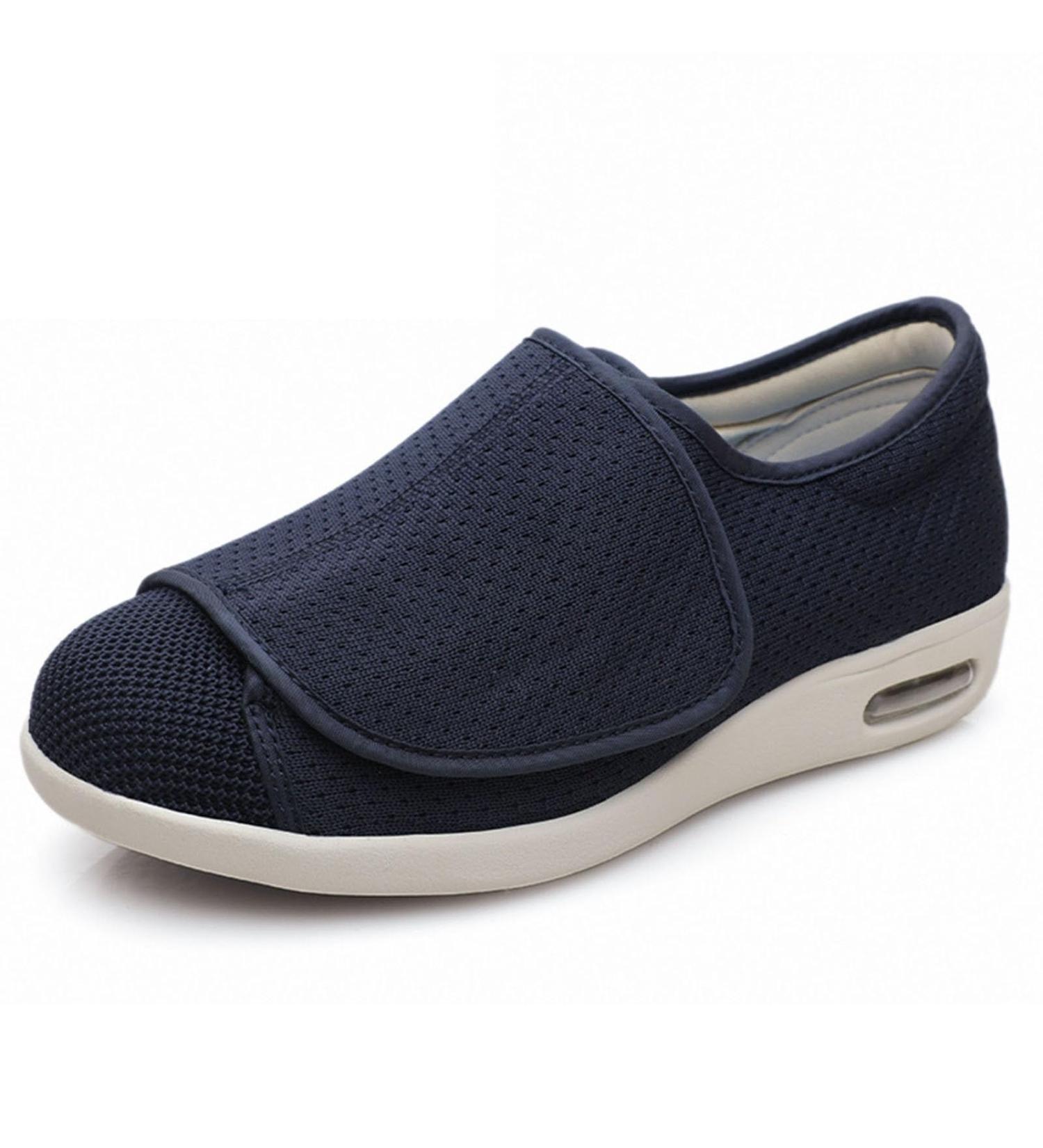 Extra Wide Diabetic Shoes for Edema, Plantar Fasciitis, Arthritis - Navy Blue, Size [Size] - Buy Online on GoSupps.com