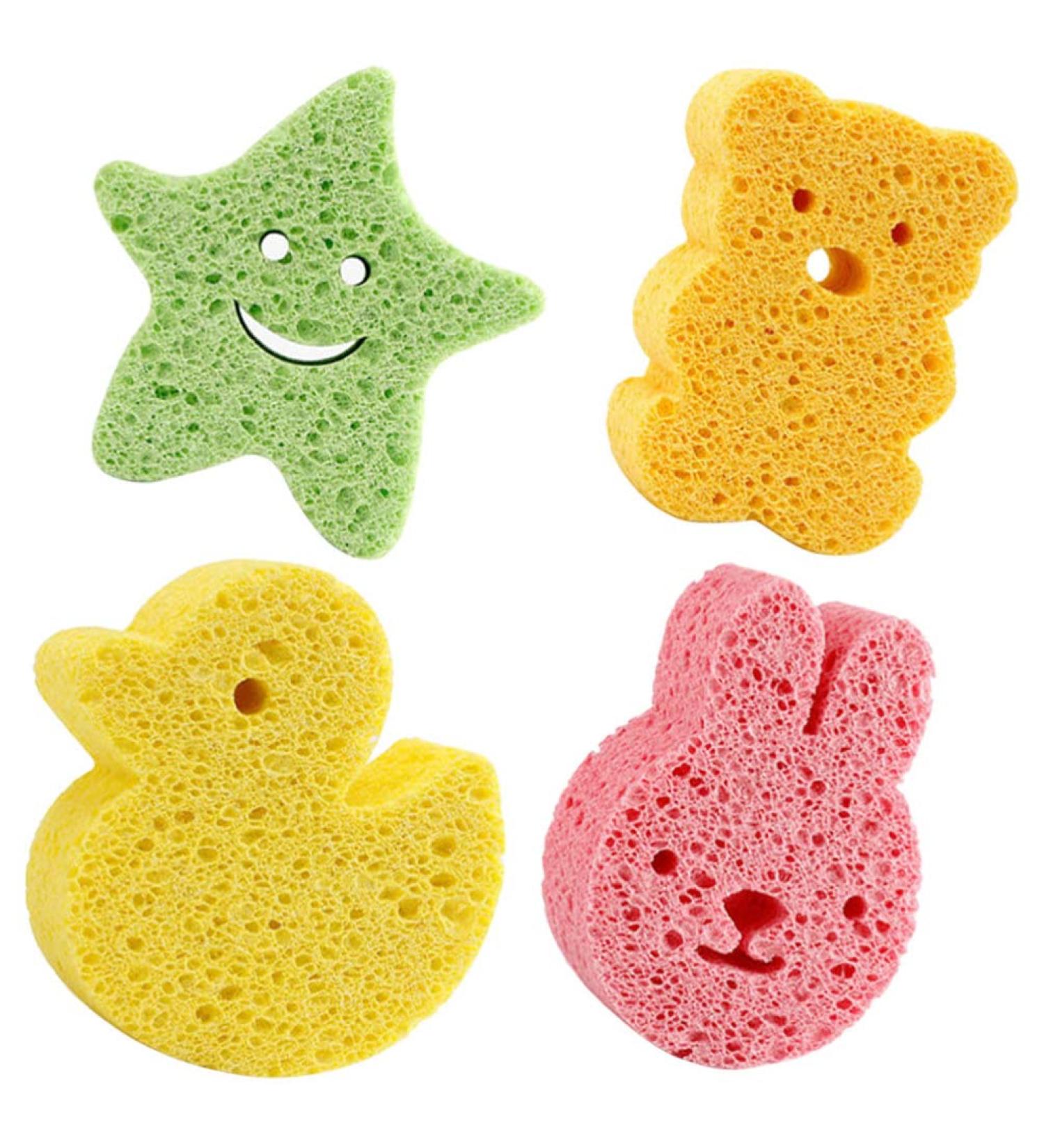 Beaupretty 4Pcs Loofah Sponge Set - Star Bear & Bunny Shaped Bath & Shower Scrubber for Deep Cleaning - Perfect for Body Wash - Buy Online on GoSupps.com