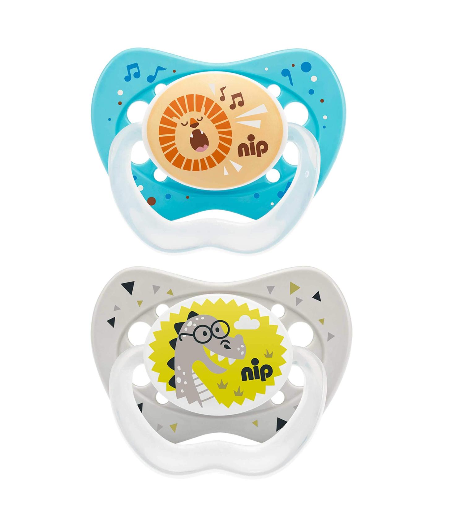 Nip Schnuller 'Life' Silicone Pacifier - BPA-Free Size 3 for Boys (16-32 Months) - Made in Germany (2 Pack) - Buy Online on GoSupps.com