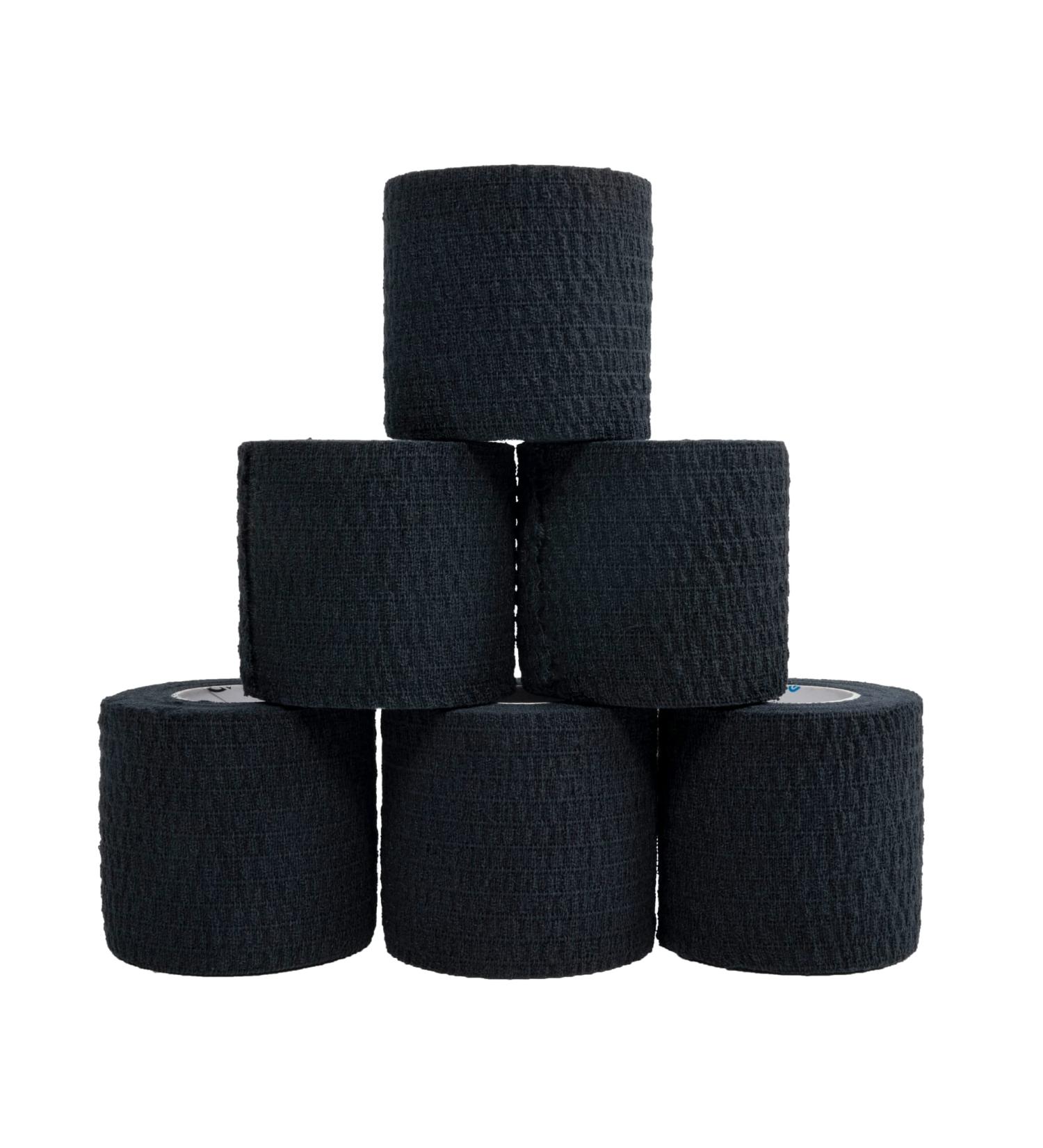 Buy Weightlifting Tape - Stretch Sports Tape for Wrist & Hand - 6 Rolls Black | Best for Athletes - Buy Online on GoSupps.com