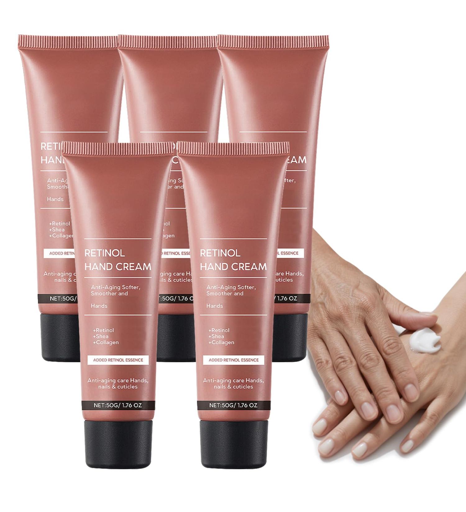 WRANBAO Retinol Antiaging hand cream firming antiaging hand lotion with collagen antiwrinkle cream for hands deeply hydrates and greasy nongreasy suitable for dry skin 5 pieces 5 pieces - Buy Online on GoSupps.com