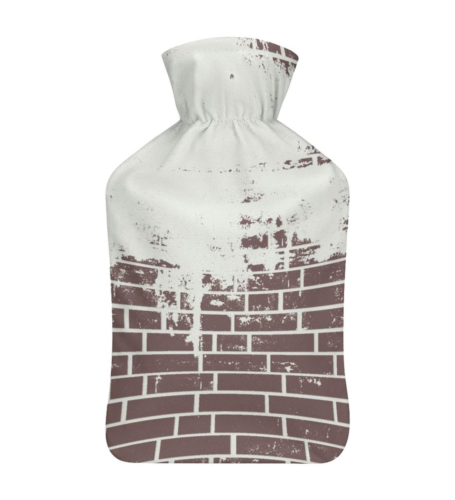 Vintage Hot Water Bottle with Plush Cover Hand Warmer for Adults & Kids | 26.5X15.3cm Shipping Worldwide - Buy Online on GoSupps.com
