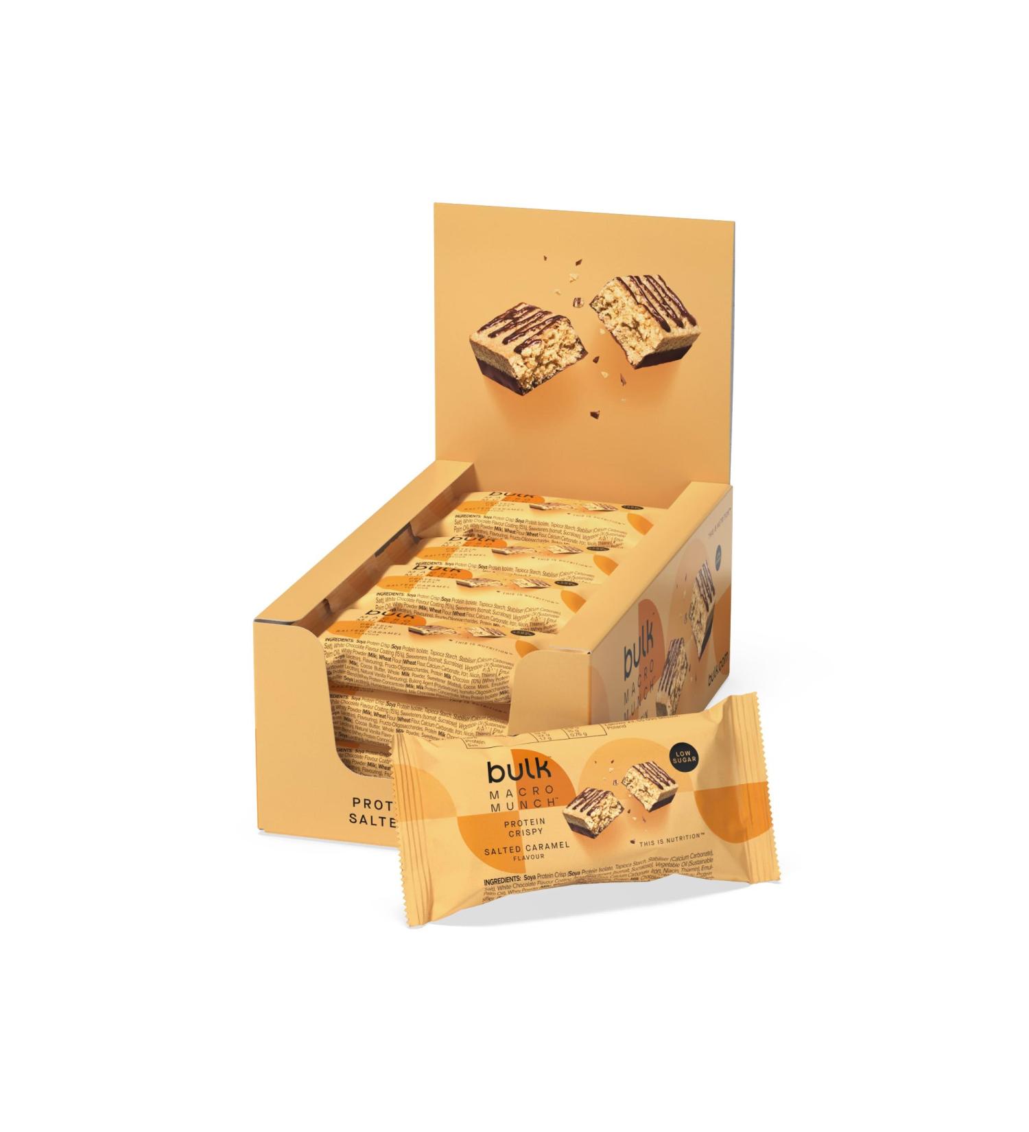 Macro Munch Crispy Bars Salted Caramel Box of 12