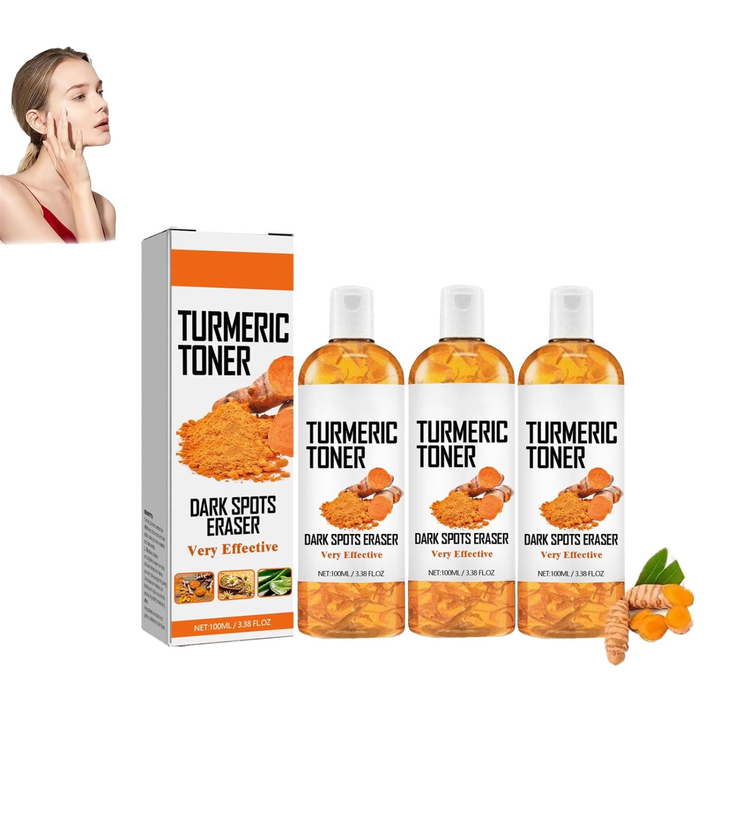 Turmeric Toner Turmeric Toner Dark Spot Eraser Dark Spot Corrector Hydrating Moisturizing Facial Toner for Women (3BOXES) - Buy Online on GoSupps.com