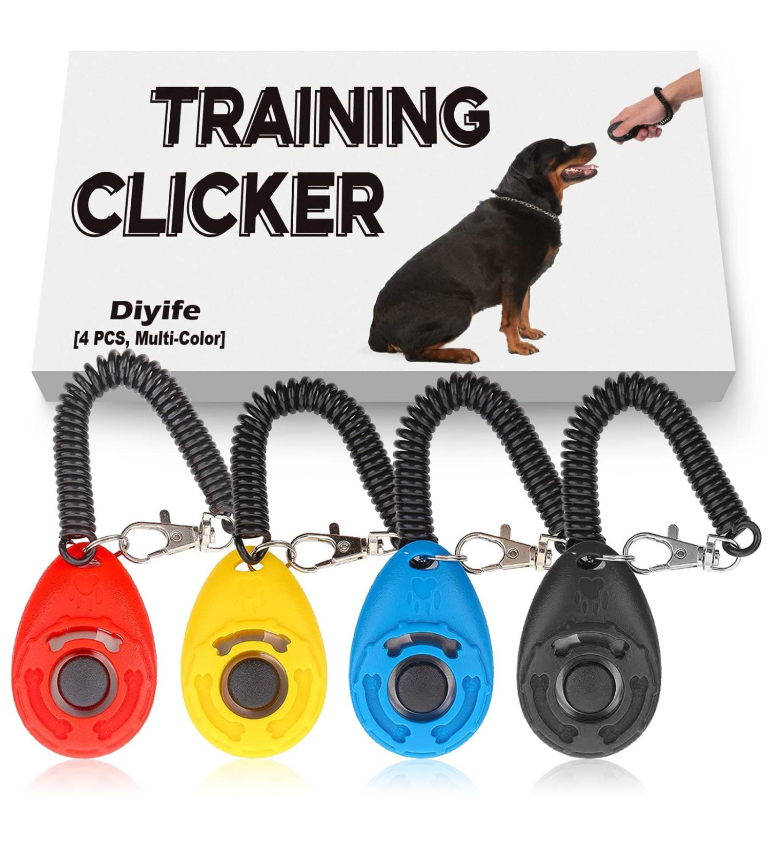 Buy Diyife Dog Clickers - 4-Pack Training Clickers for Dogs Cats & Horses | Large Button Hand Loop Multi-Color - Buy Online on GoSupps.com