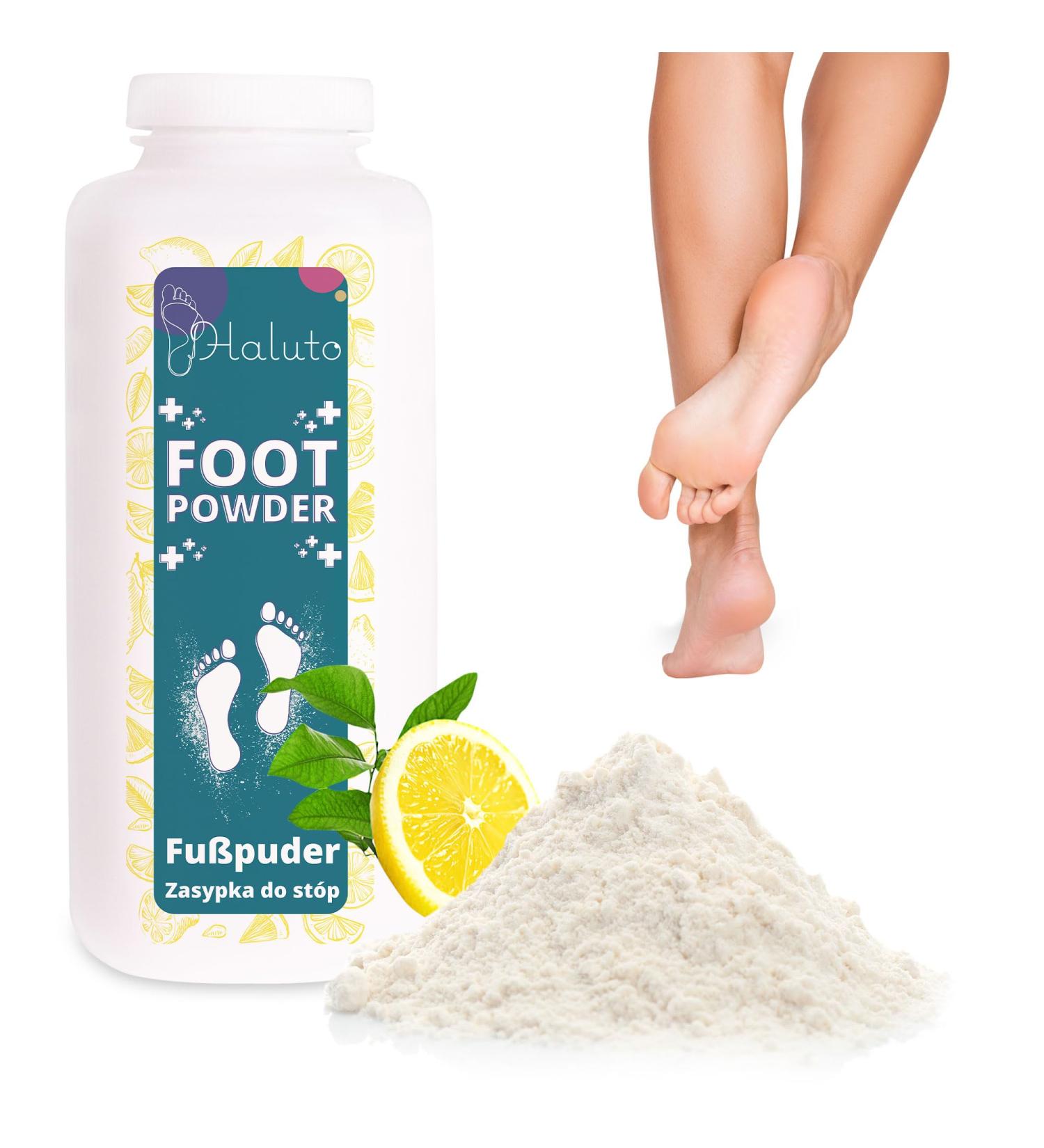 Haluto Shoe & Foot Powder - Antibacterial & Natural Deodorizer with Tea Tree Oil - 120g Citrus - Say Goodbye to Foot Odor! - Buy Online on GoSupps.com
