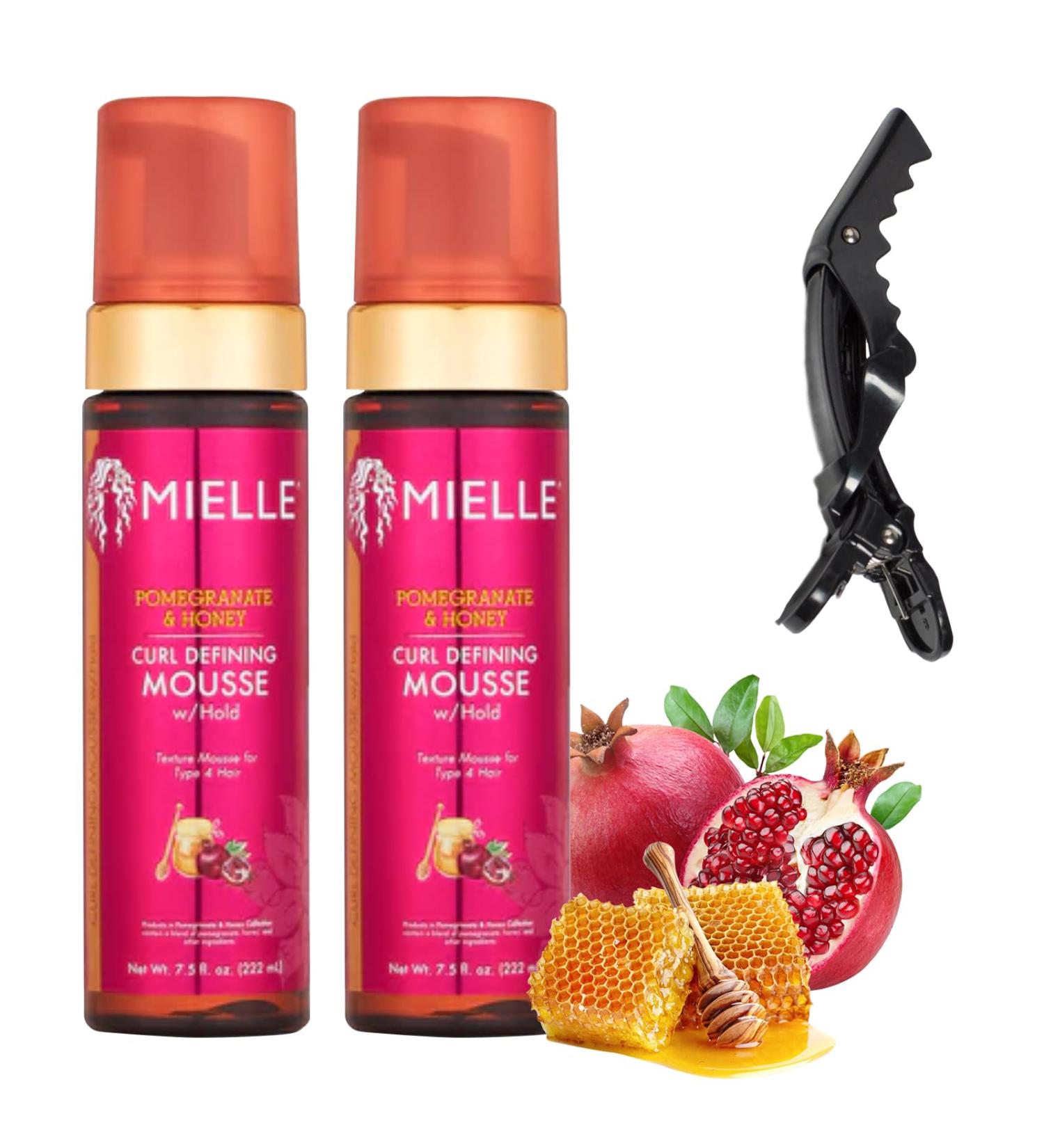 Pomegranate and Honey Curl Defining Mousse Hold your Curls (with 1 Black Hair Clip)