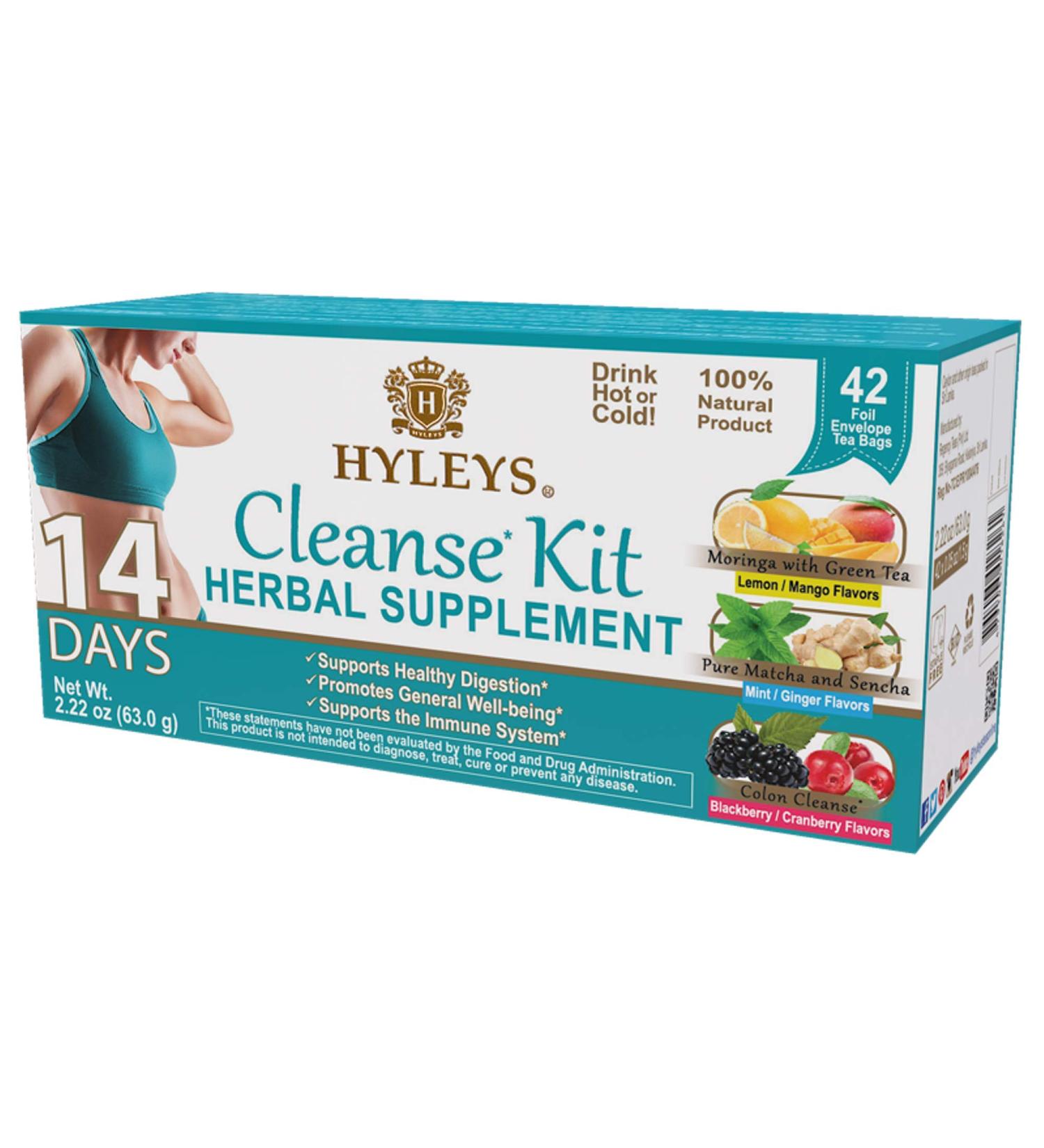 Hyleys 14-Day Cleanse Tea Kit - 42 Tea Bags for Detox & Wellness - Buy Online on GoSupps.com