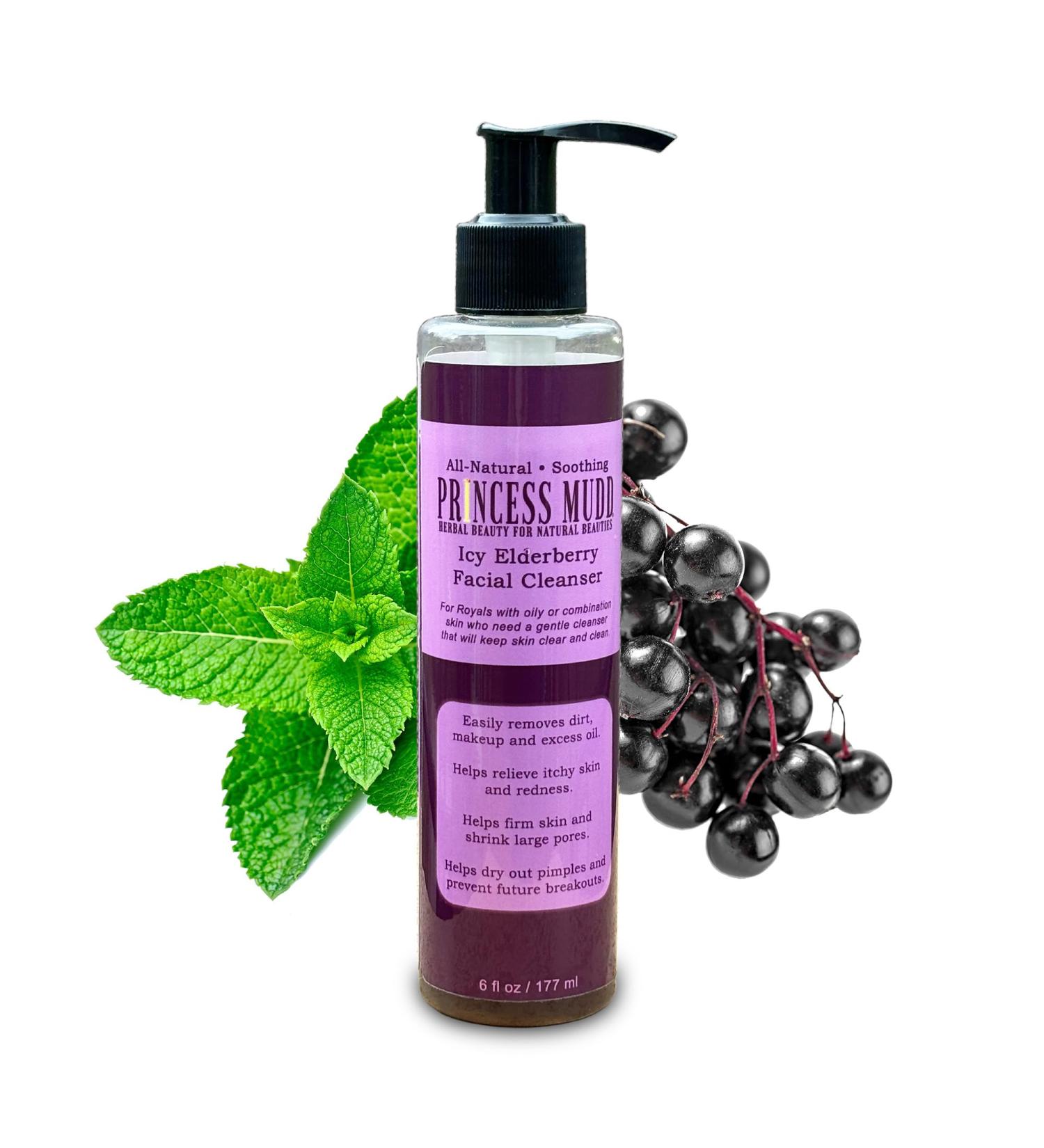 Princess Mudd Icy Aloe Vera Face Wash | Hydrating Skin Cleanser with Elderberry & Witch Hazel | 6 fl oz - International Shipping Available - Buy Online on GoSupps.com