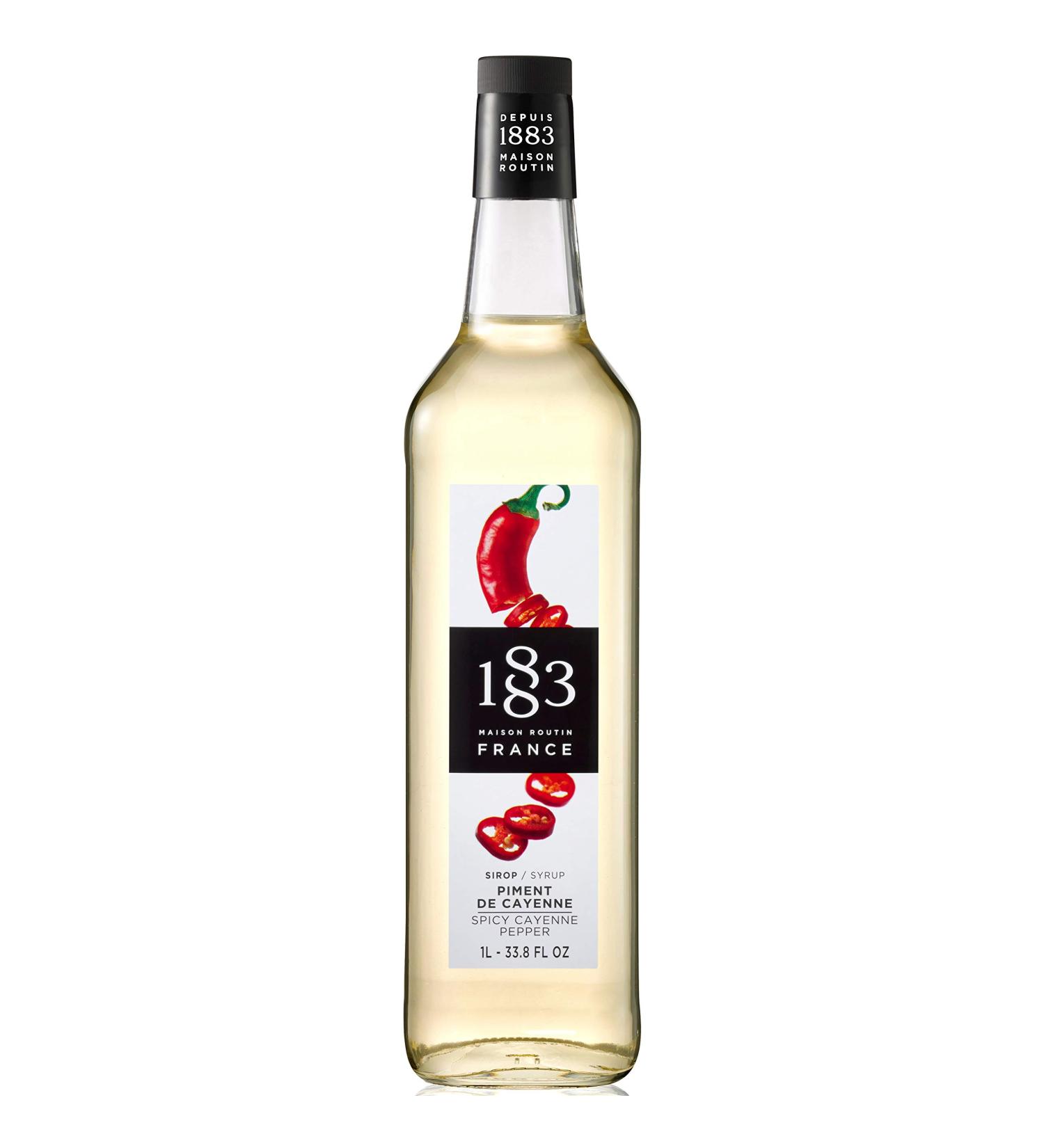 Routin 1883 Premium Spicy Cayenne Pepper Syrup (Glass Bottle) 1L - Buy Online on GoSupps.com