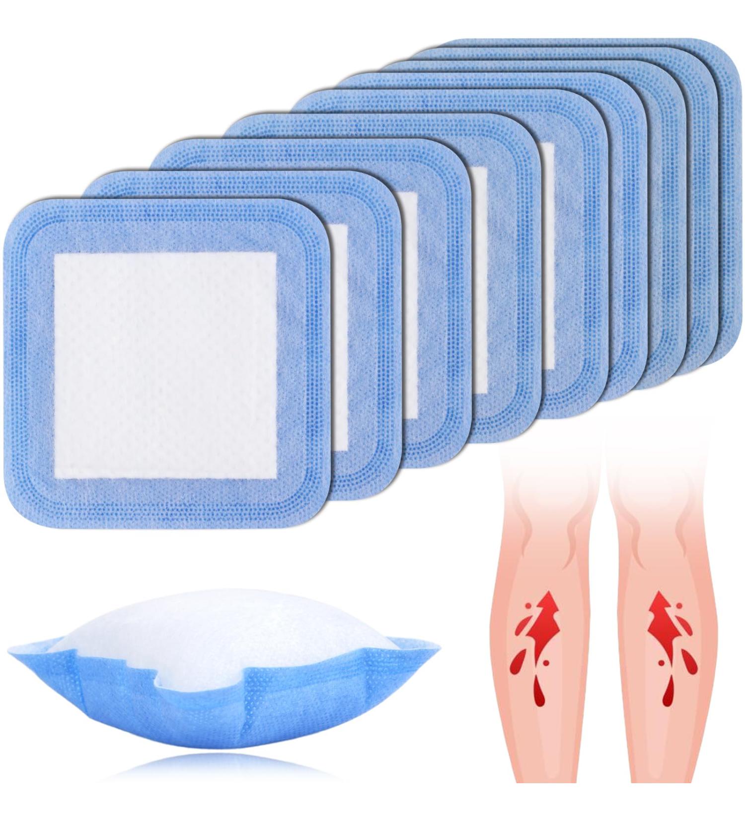 4x4 Super Absorbent Wound Dressing | Nonstick Heavy Drainage Bandages for Pressure Ulcers & Chronic Wounds - Pack of 10 - Buy Online on GoSupps.com
