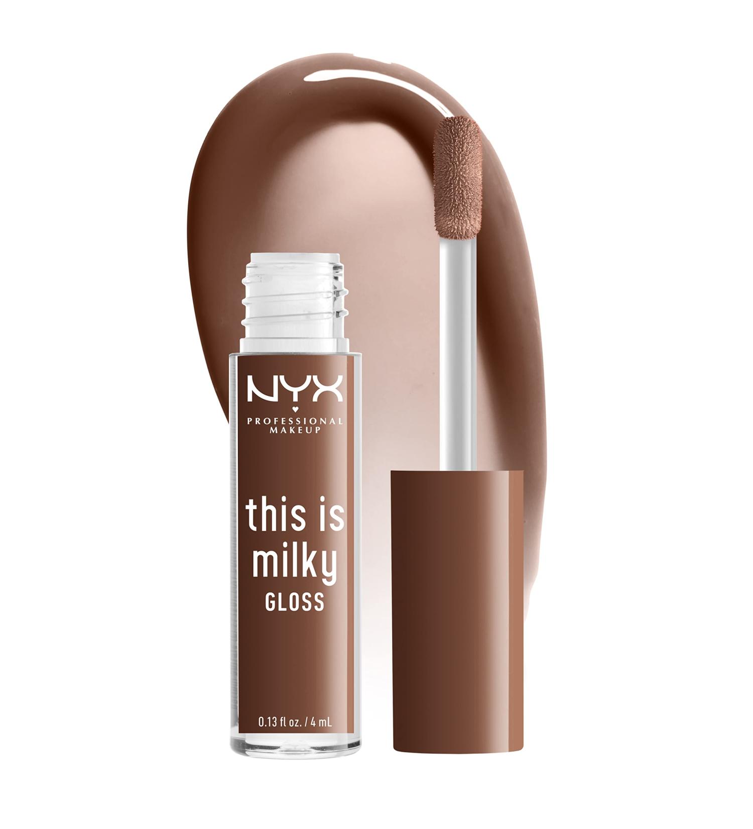 Nyx Professional Makeup Milky Gloss - Vegan Lip Gloss for 12 Hour Hydration in Milk The Coco (Chocolate Brown) - Buy Online on GoSupps.com