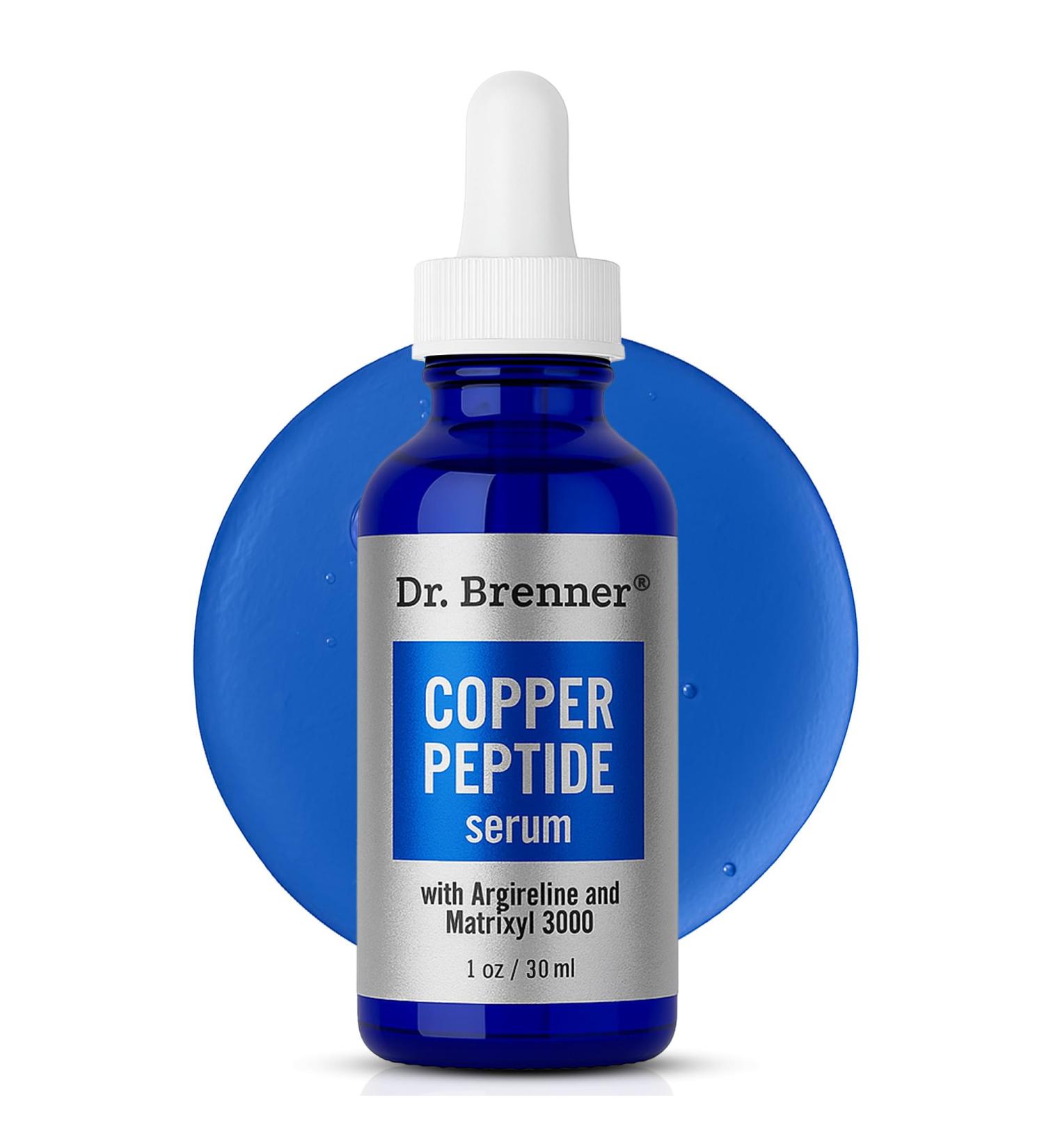 Dr. Brenner Copper Peptide Serum with GHK-Cu peptide Argireline and Matrixyl 3000 Anti-Aging Moisturizer for Fine Lines and Skin Elasticity (1 oz.) - Buy Online on GoSupps.com