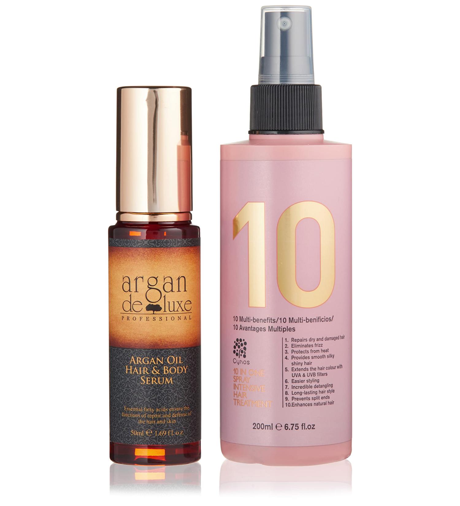 Argan Deluxe Professional 10 Spray Moroccan Argan Oil Hair & Body Serum - Nourishing and Hydrating Formula - Buy Online on GoSupps.com