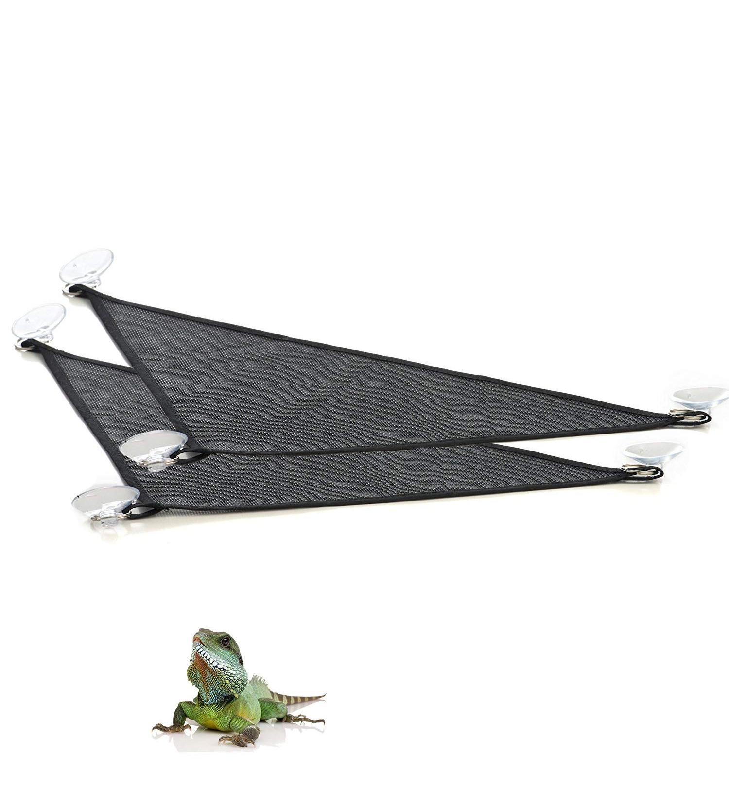 2 Pack of Reptile Hammock Set Breathable Mesh Lizard Hammock Lounger & Ladder Accessories Set for Large & Small Bearded Dragons Anole Geckos Lizards or Snakes M (Pack of 2) - Buy Online on GoSupps.com