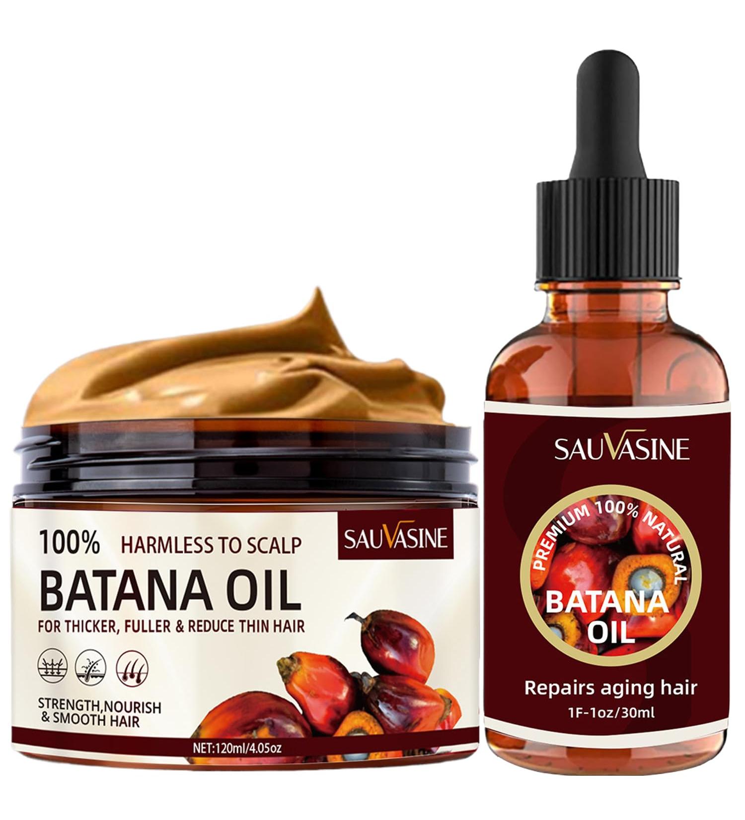 100% Pure Organic Batana Oil & Conditioner for Hair Growth | 4 oz + 1 fl oz | Nourishing with Vitamins A E Rosemary & Argan Oil - Buy Online on GoSupps.com