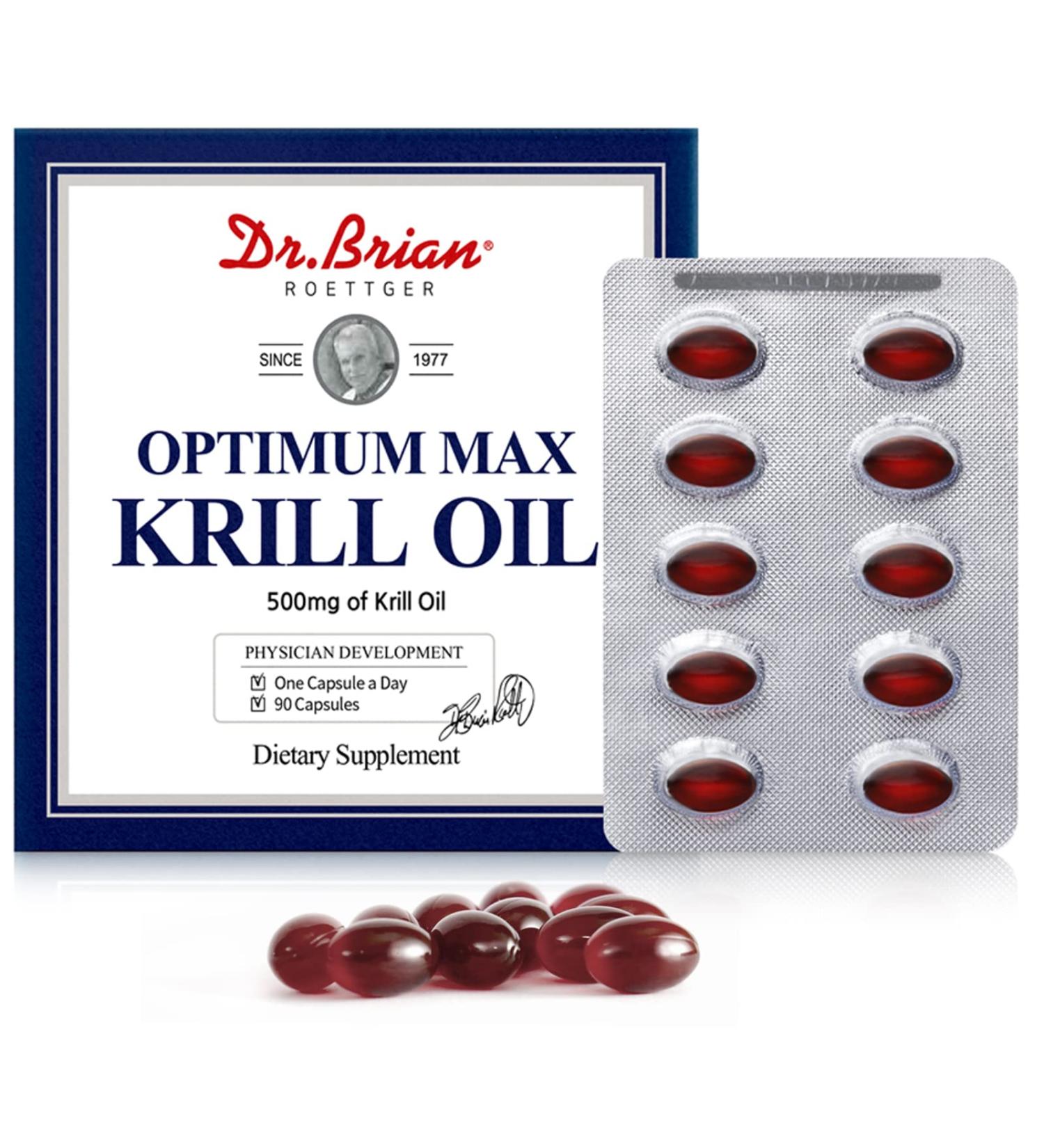 Antarctic Krill Oil Supplement with Astaxanthin 500mg Softgel Capsules | Omega 3 EPA DHA Fish Oil | Cardiovascular Brain Joint Eye Health | High Absorption Burpless | 90 Count - Buy Online on GoSupps.com