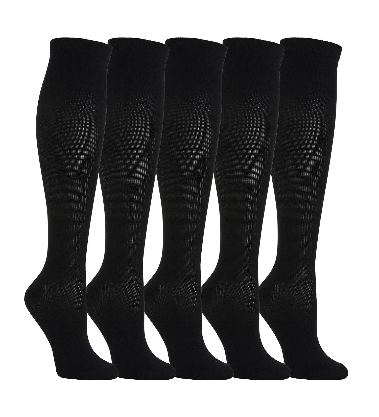 Weekend Peninsula Compression Knee Socks | 5 Pairs for Men & Women | Sports Travel Pregnancy & Medical Use | Black S-M - Buy Online on GoSupps.com